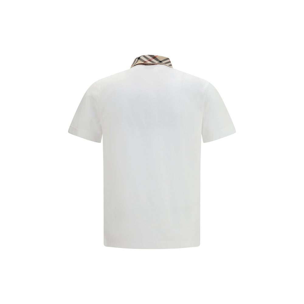 Burberry White Cotton Top - Timeless Luxury in Piqué Cotton