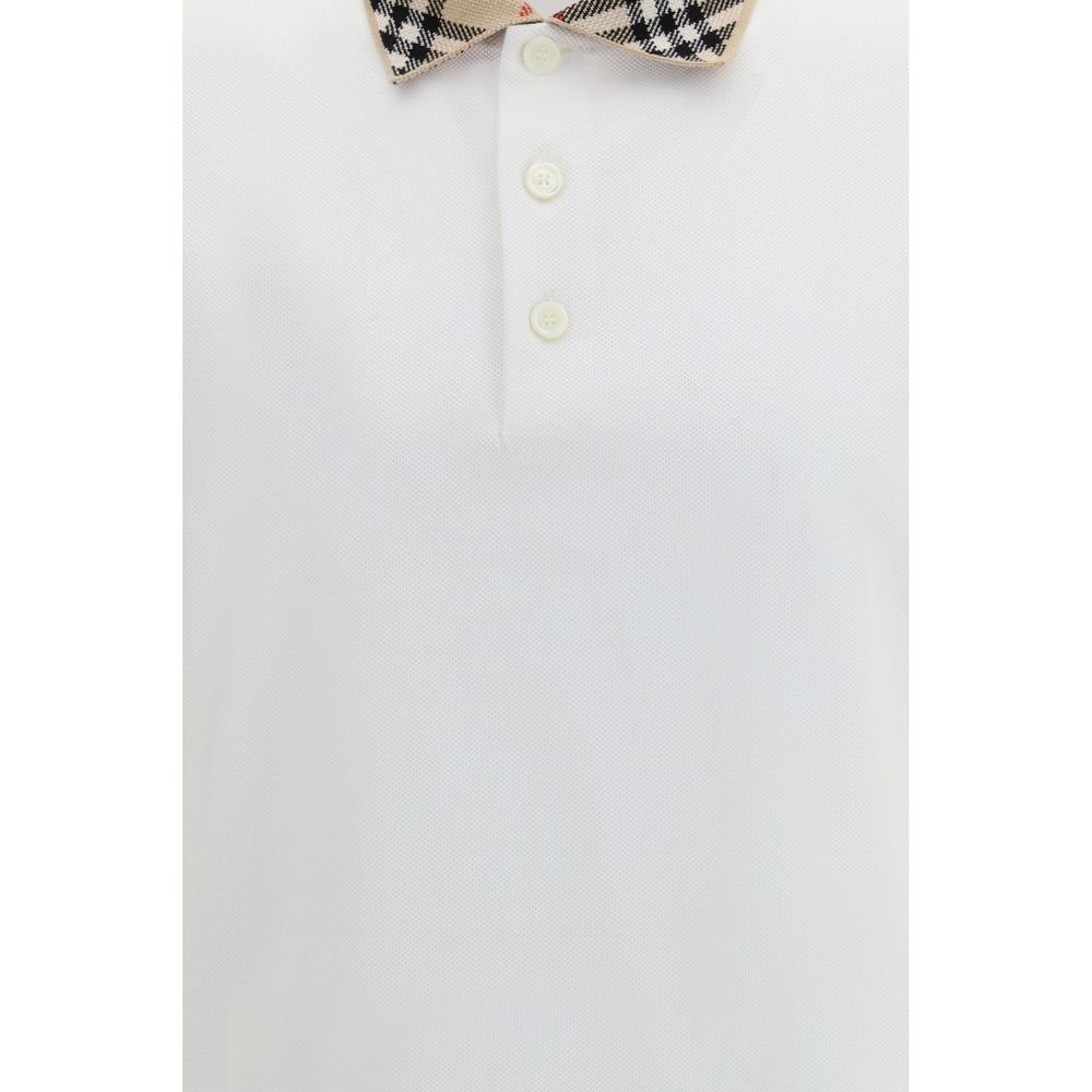 Burberry White Cotton Top - Timeless Luxury in Piqué Cotton