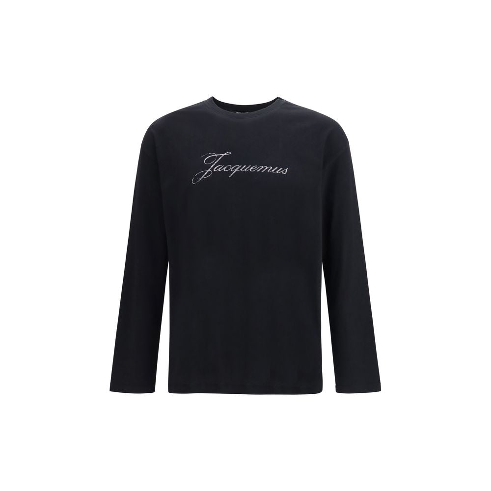 Indulge in the Jacquemus Black Cotton Sportswear T-Shirt, a luxurious blend of cotton and hemp that redefines elegance, perfect for effortless sophistication.