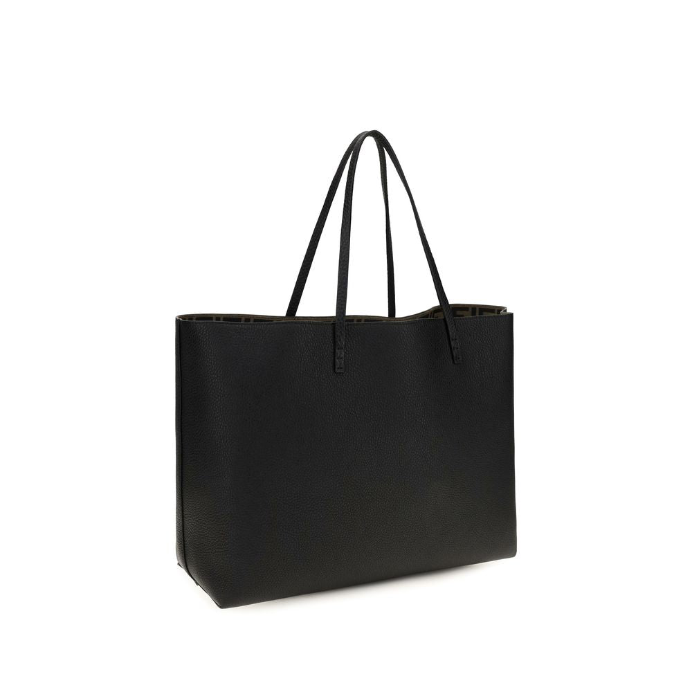 Fendi Black Calf Leather Bos Taurus Shoulder Bag - Timeless Luxury