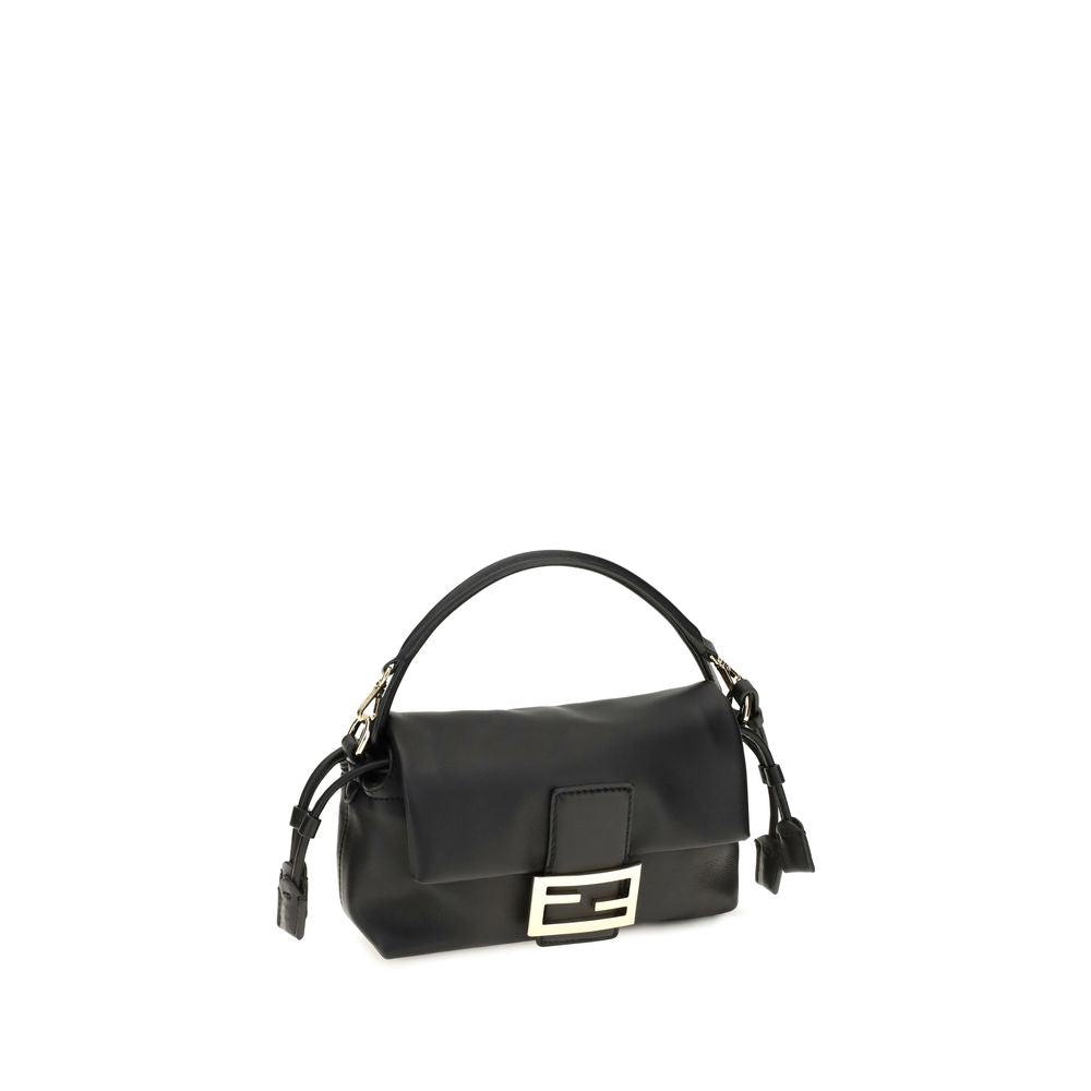 Indulge in the exquisite Fendi Black Lamb Ovis Aries Aries Shoulder Bag, a masterful blend of soft nappa leather and gold-tone hardware, embodying luxury and sophistication for the discerning individual.