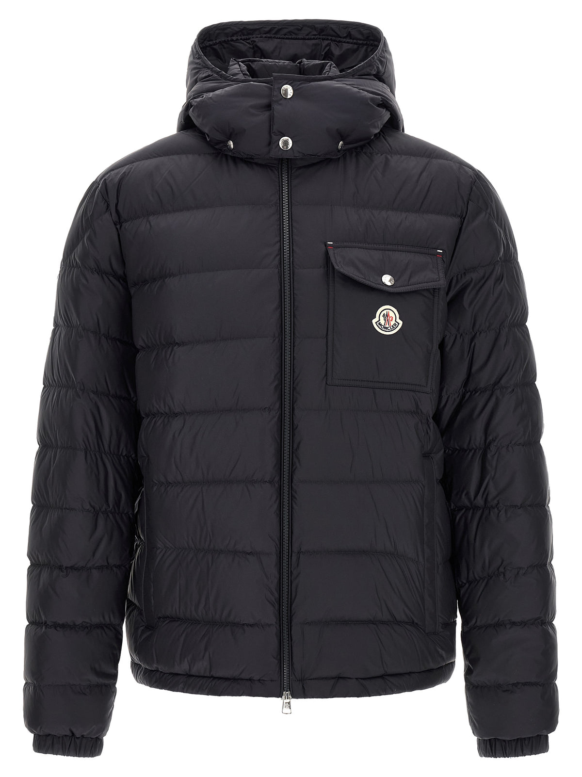 Moncler Blue Polyamide Full-Length Jacket - Elevate Winter Elegance