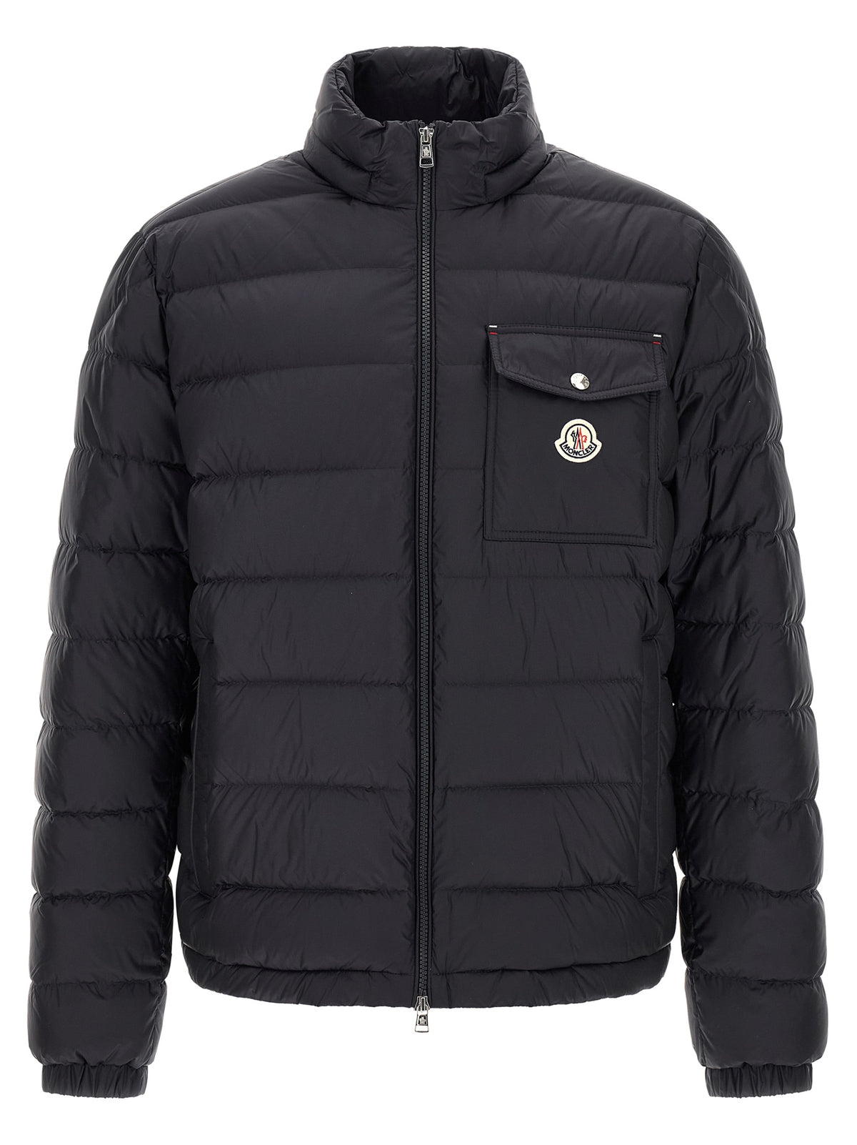 Moncler Blue Polyamide Full-Length Jacket - Elevate Winter Elegance