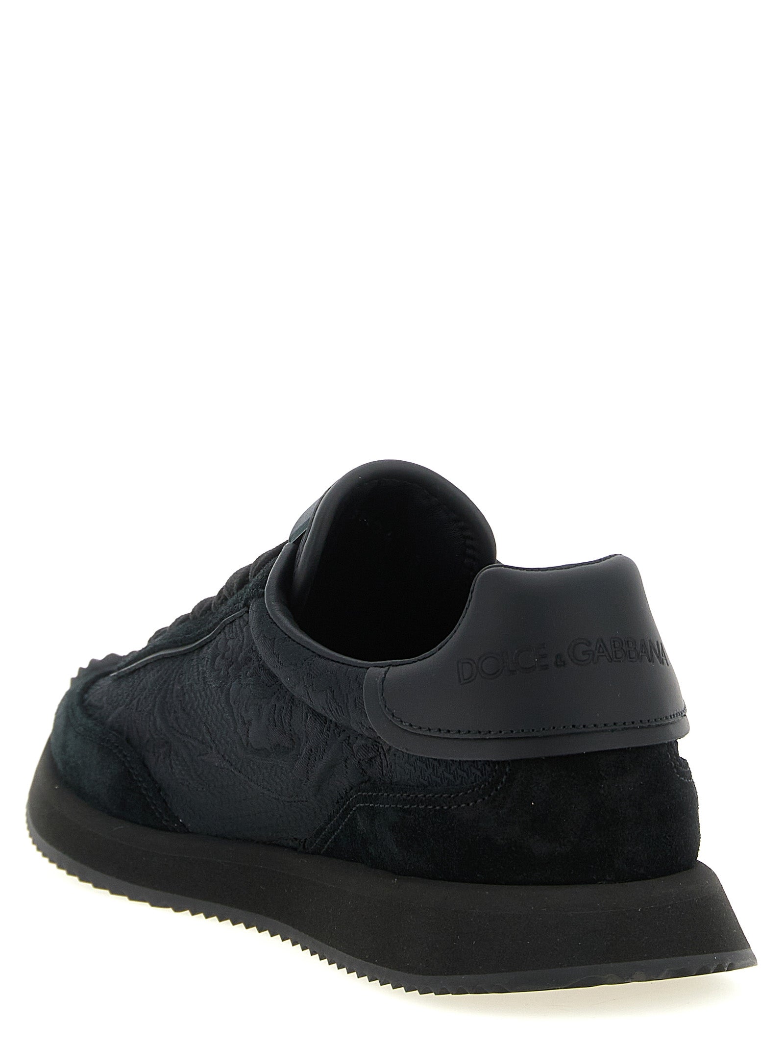 Dolce & Gabbana Black Leather Athletic Sneakers - Luxury Redefined