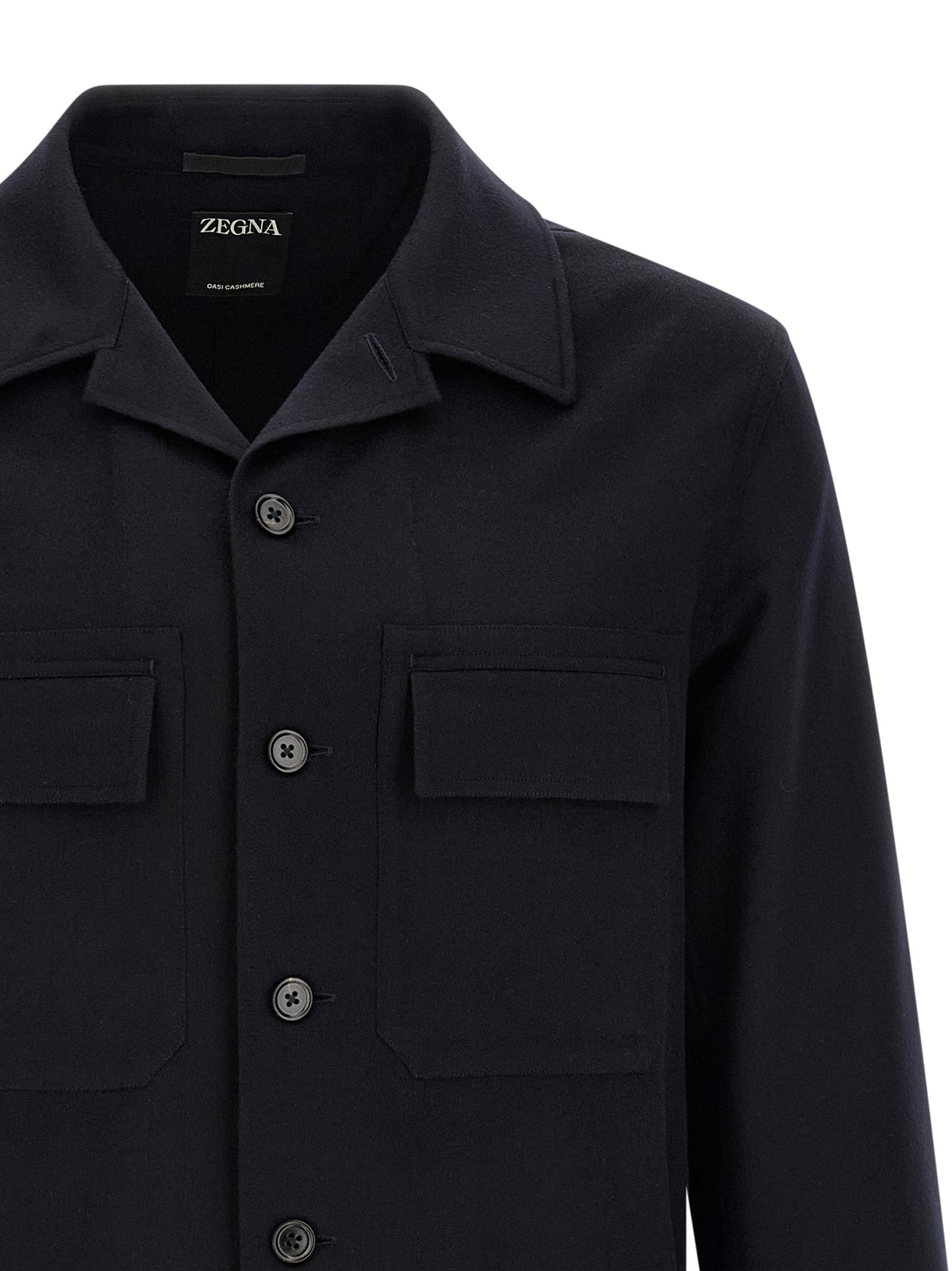 ZEGNA Blue Wool Blouse - Luxurious Oasi Cashmere Elegance