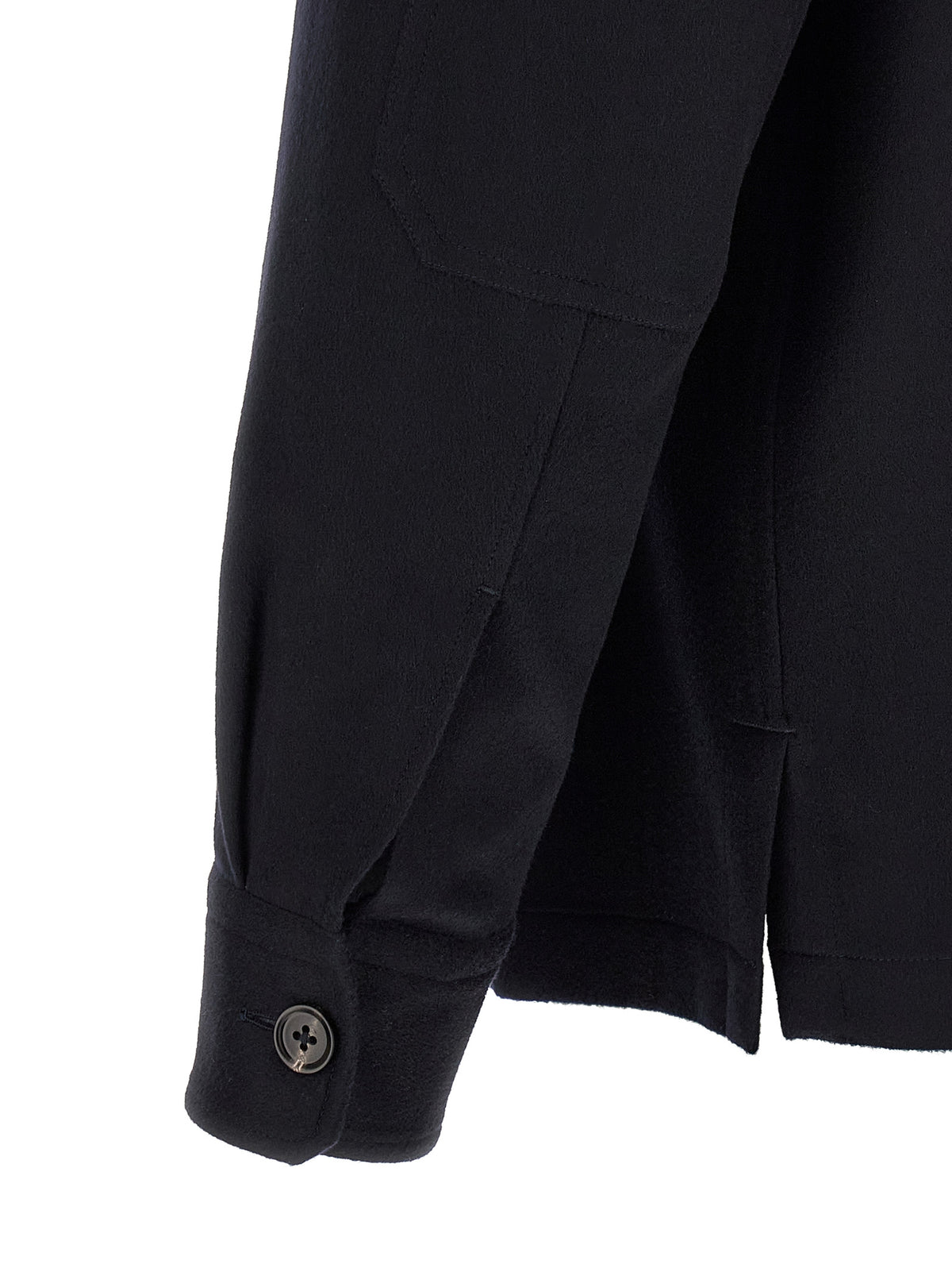 ZEGNA Blue Wool Blouse - Timeless Luxury for the Modern Gentleman