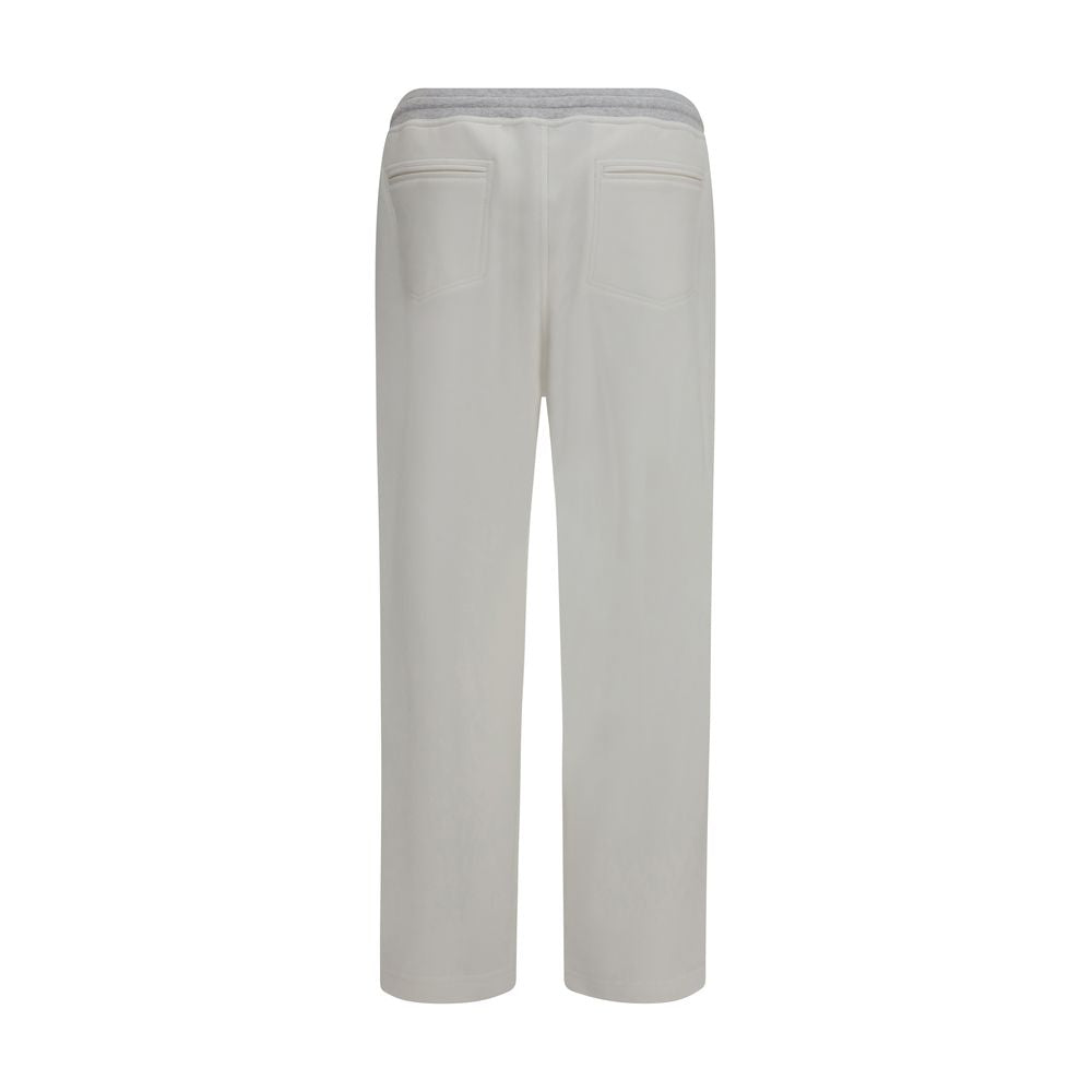Brunello Cucinelli White Cotton Casual Pants – Effortless Luxury