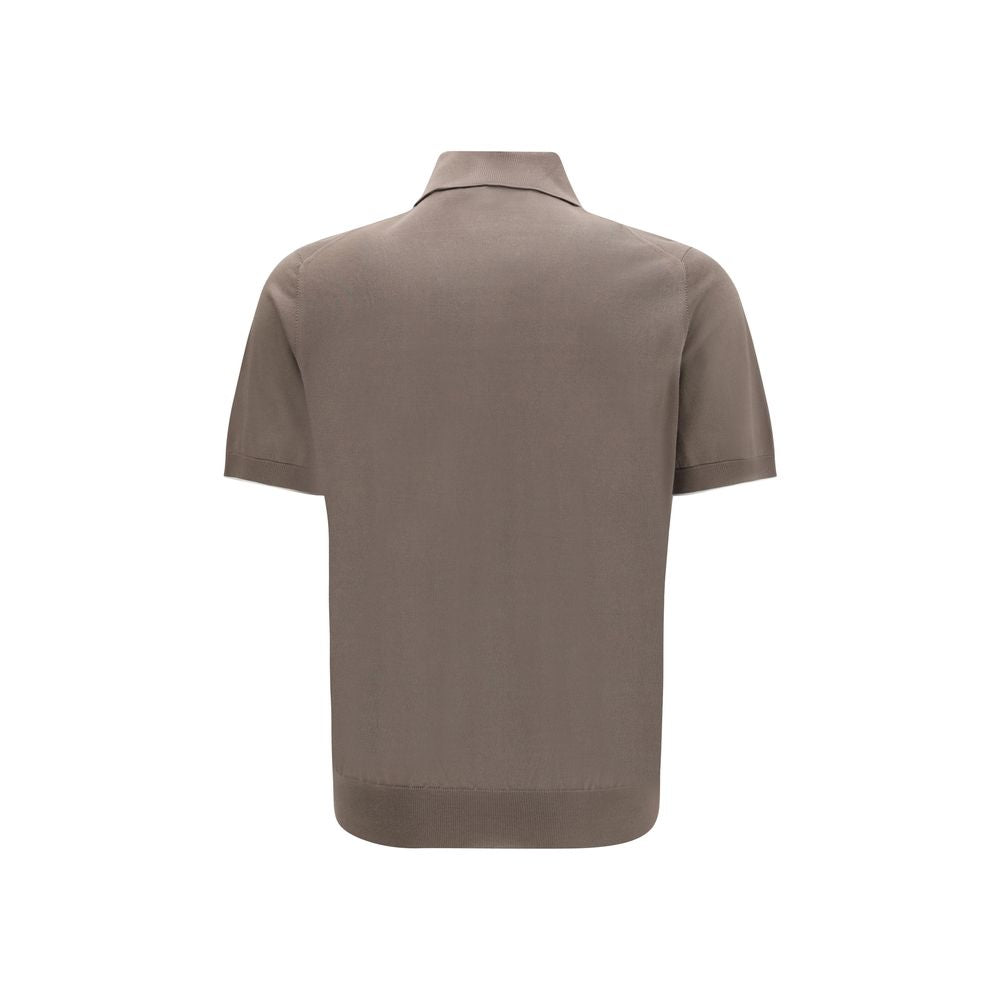Discover the Brunello Cucinelli Brown Cotton Polo Shirt, where refined elegance meets luxurious comfort, perfect for those who appreciate timeless sophistication.
