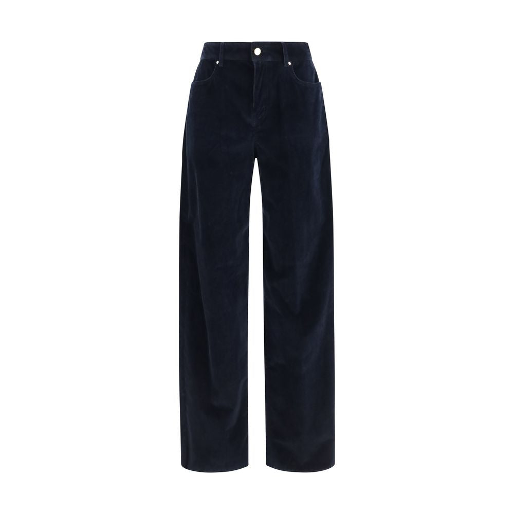 Indulge in the exquisite allure of Max Mara's Blue Cotton Pants, crafted from premium materials for a luxurious fit that elevates your style and sophistication.