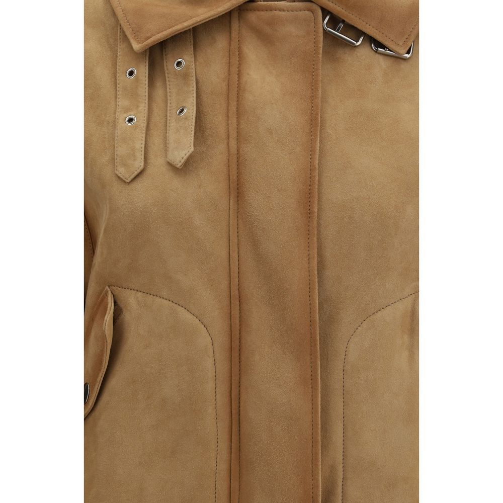 Indulge in the Ermanno Scervino Brown Leather Bomber, a luxurious statement crafted from premium suede sheepskin, embodying timeless elegance and contemporary allure.