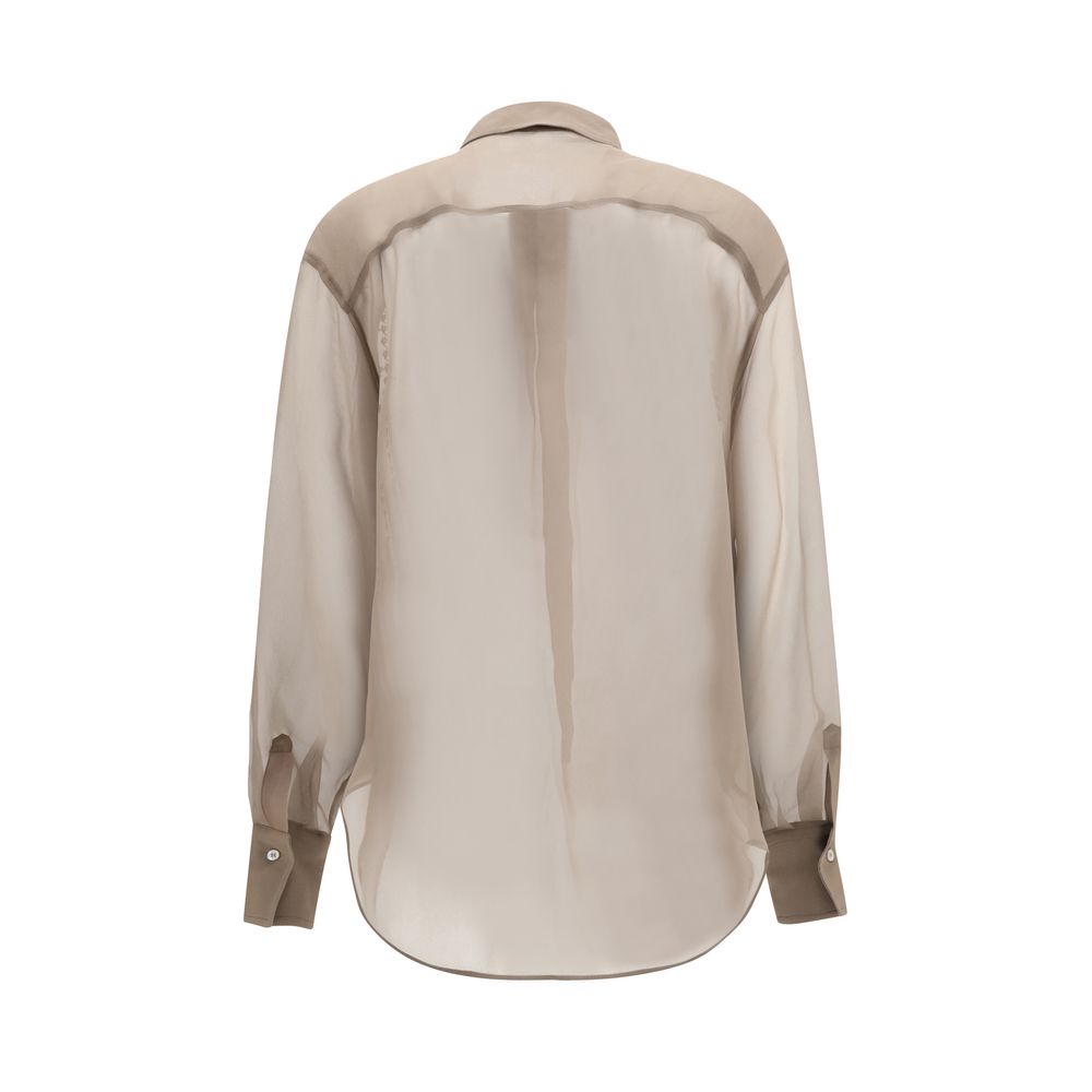 Brunello Cucinelli Silk Pattern Shirt - Timeless Luxury Elegance