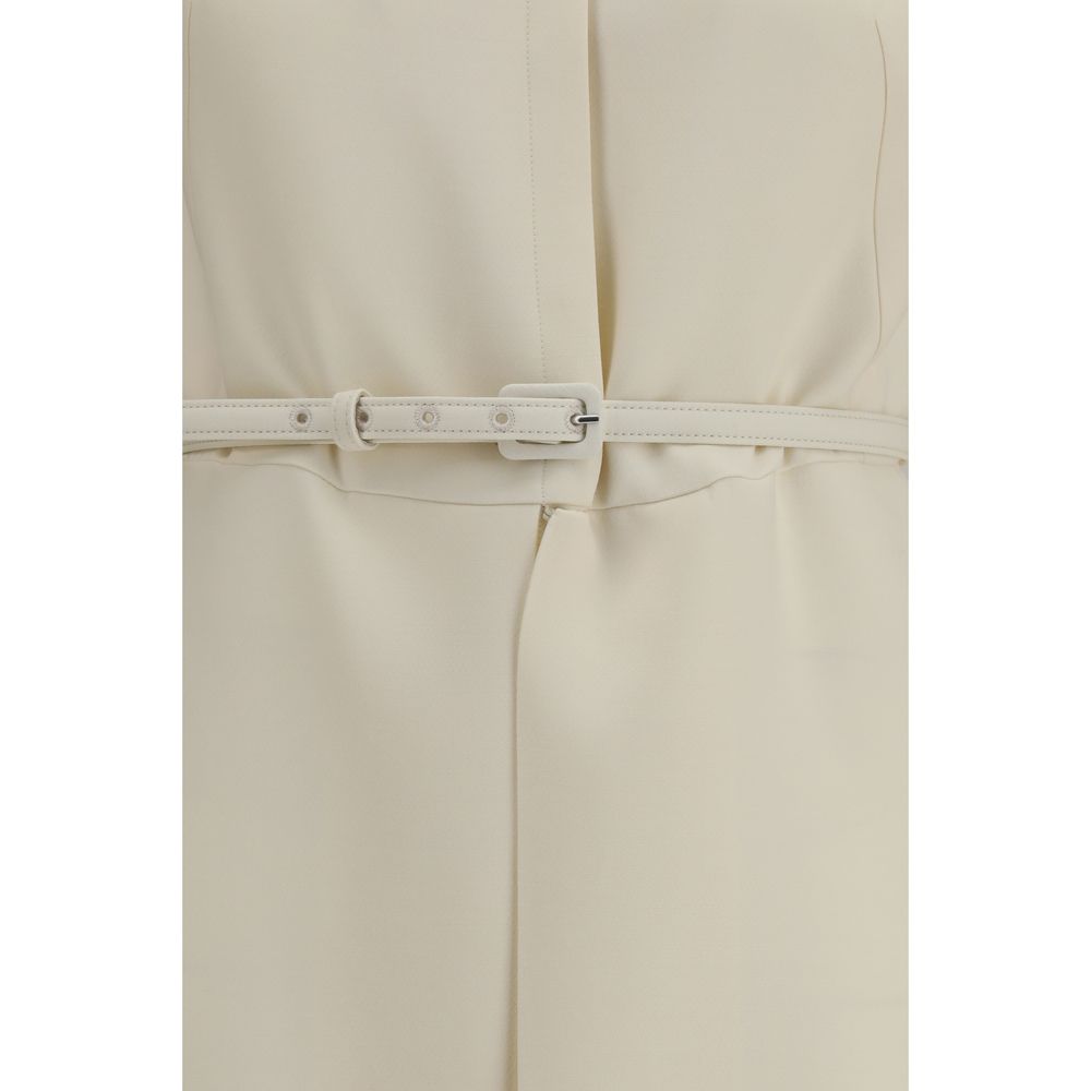 Experience the allure of the Fendi Beige Wool Oves Aries Casual Dress, crafted from luxurious Wool Ovis Aries and silk, embodying sophistication for every occasion.