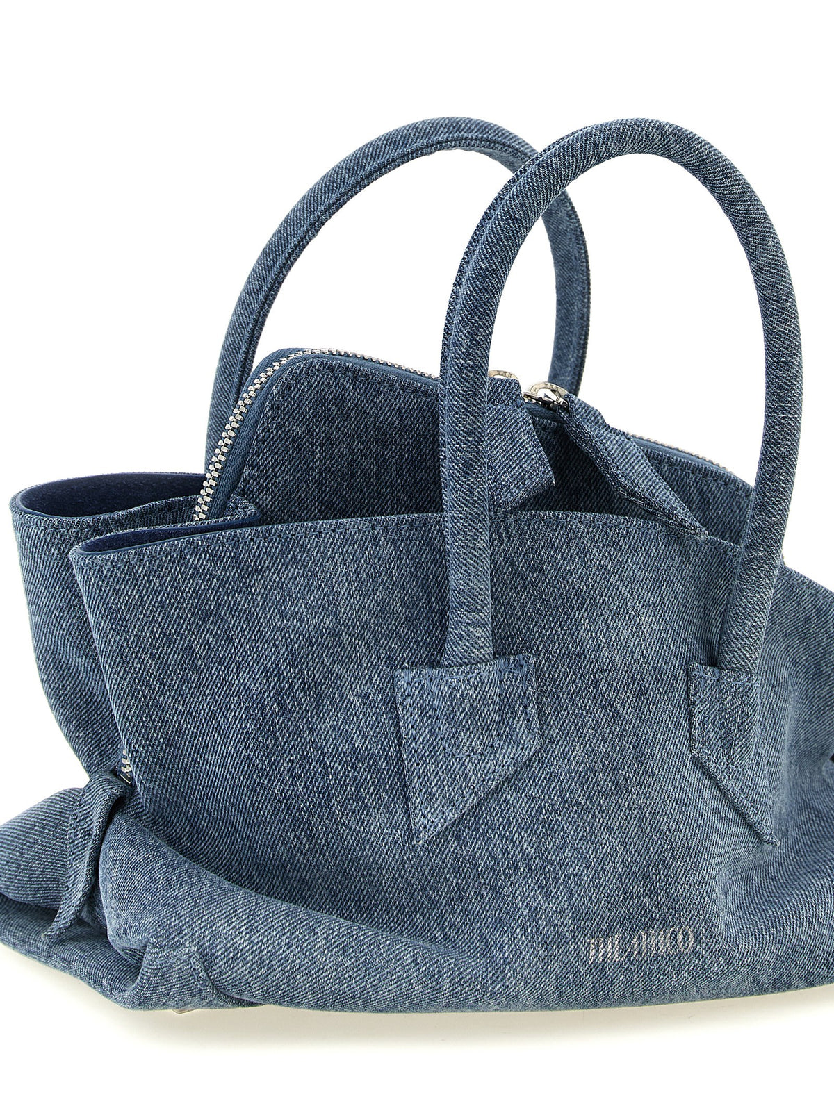 Discover the Attico Blue Cotton Handbag from the La Passeggiata Mini collection, a masterpiece of Italian craftsmanship that embodies modern luxury and timeless elegance.