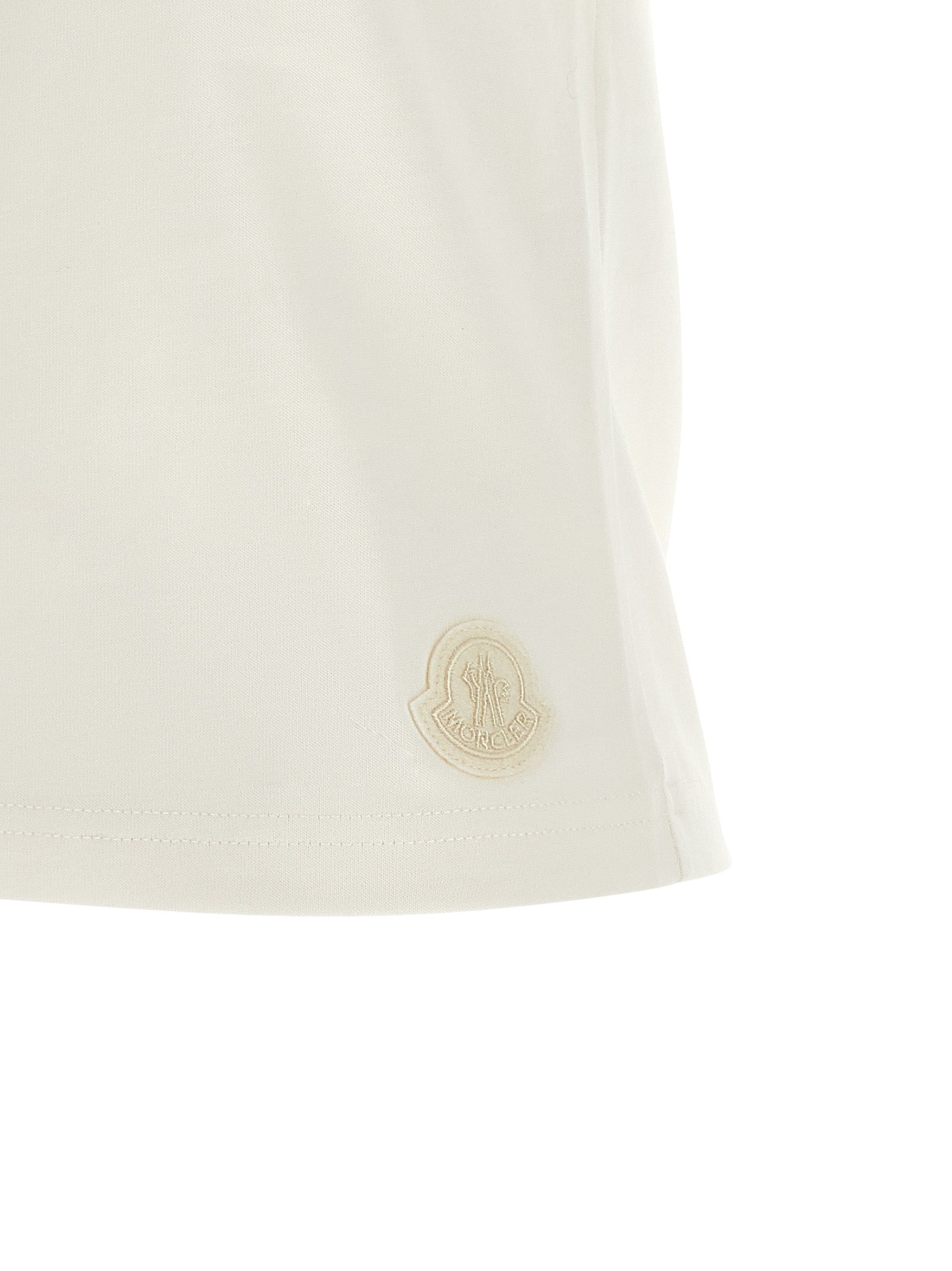 Moncler White Cotton T-Shirt - Luxury Casual Elegance
