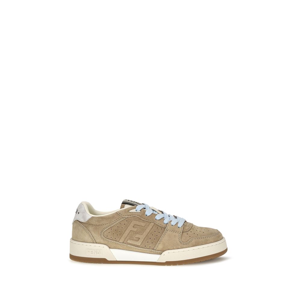 Elevate your style with Fendi Beige Rubber Sneakers, where luxurious suede meets innovative design, embodying timeless elegance for the discerning individual.