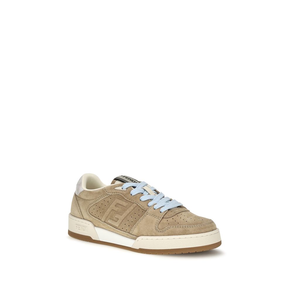Step into the realm of luxury with Fendi Beige Rubber Sneakers, crafted from sumptuous suede and rubber, embodying timeless elegance and sophisticated allure for the discerning individual.