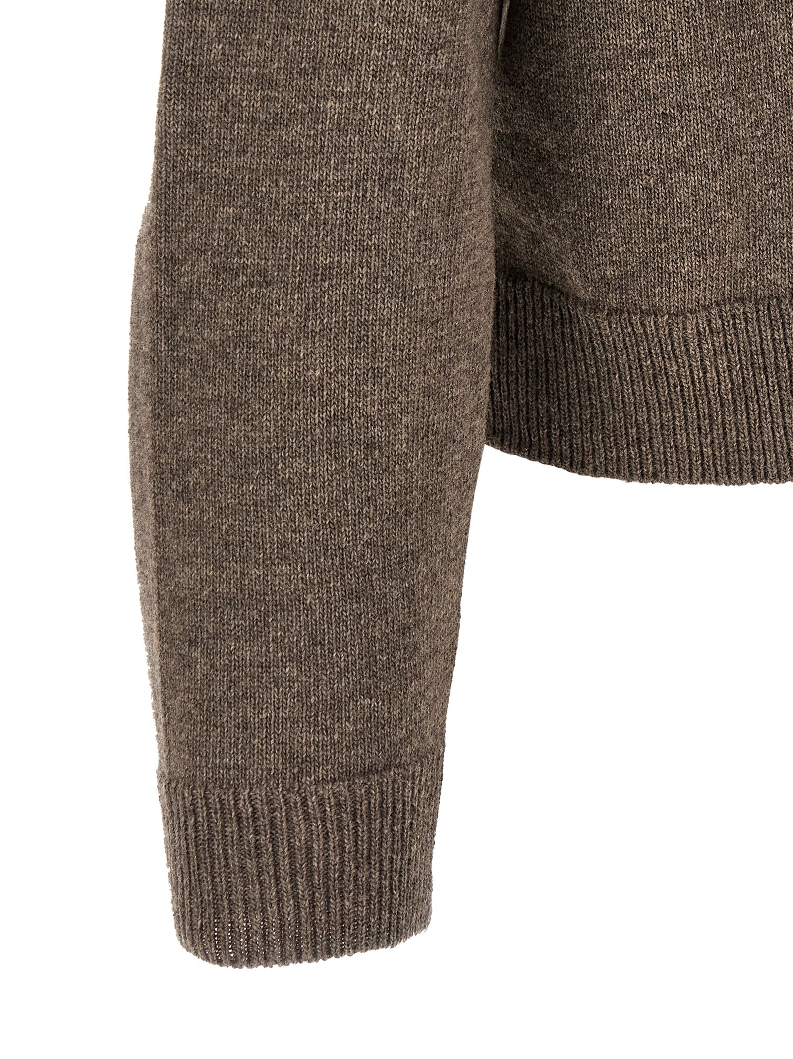 Maison Margiela Brown Virgin Wool Cardigan - Timeless Luxury