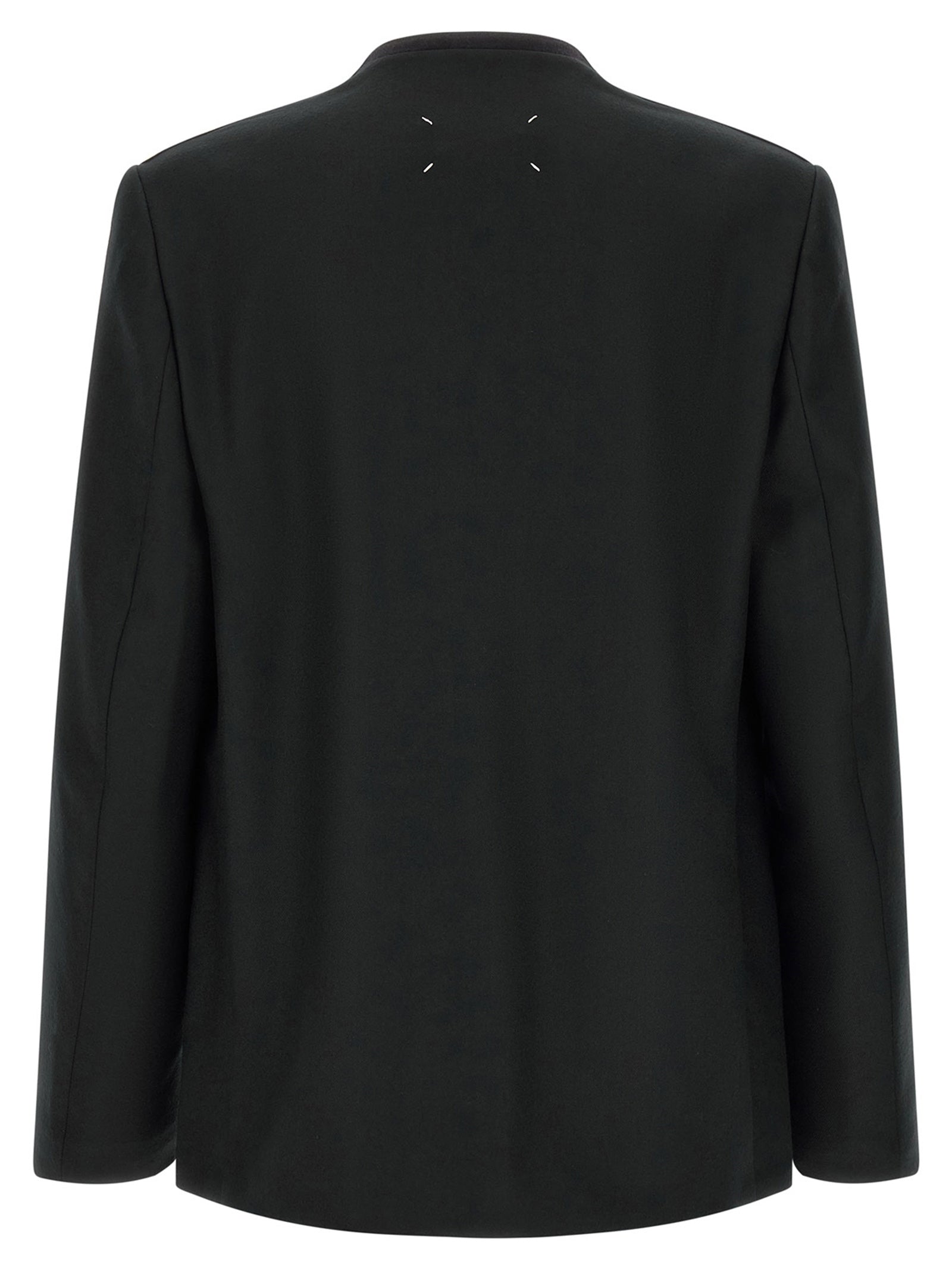 Maison Margiela Black Virgin Wool Blazer for Timeless Elegance