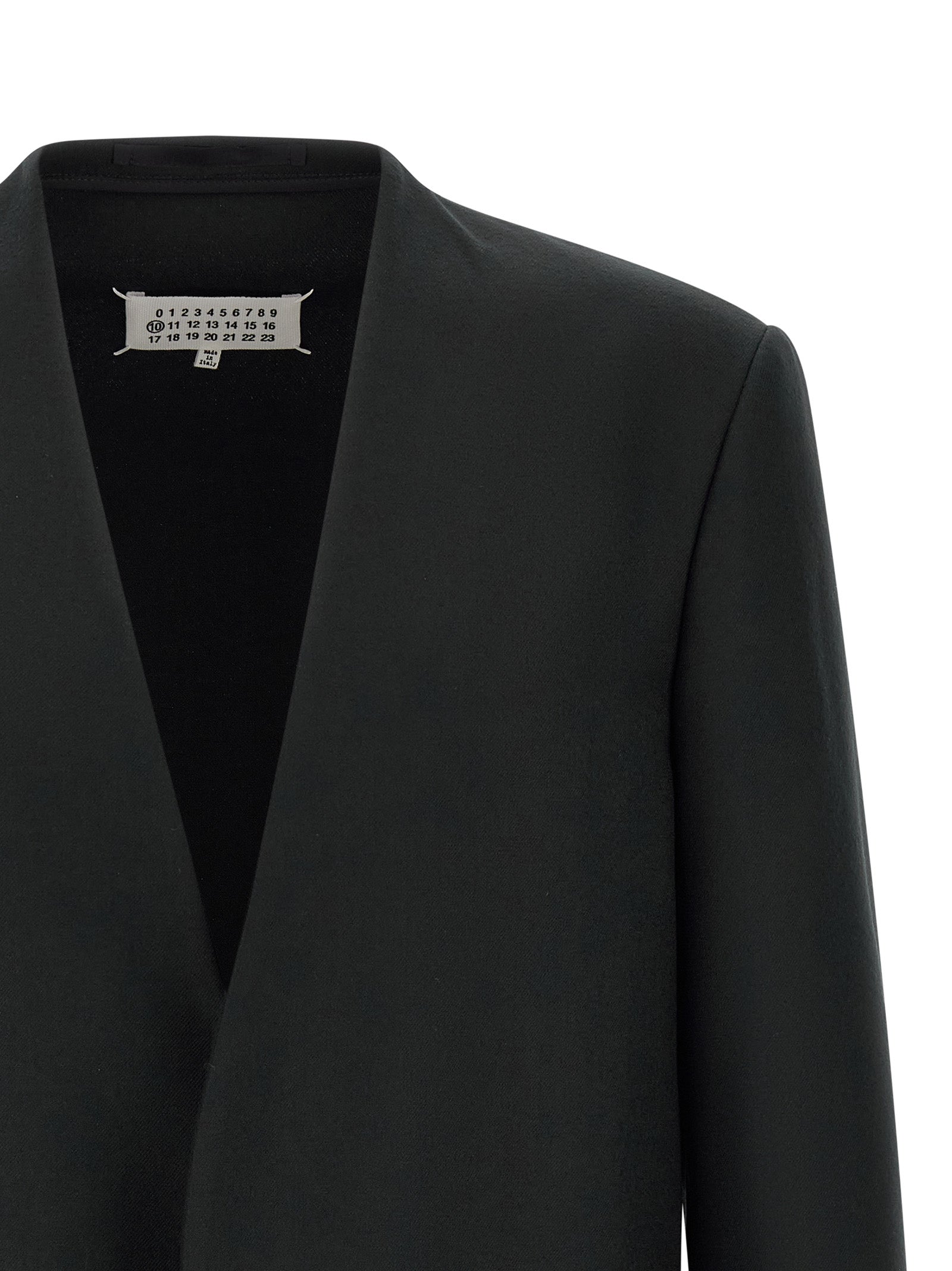 Maison Margiela Black Virgin Wool Blazer for Timeless Elegance