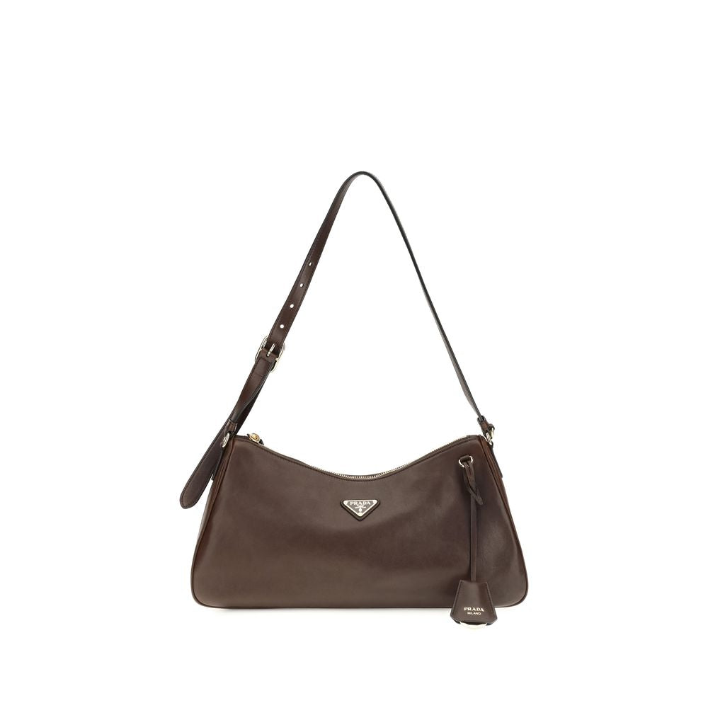 Prada Aimée Shoulder Bag - Luxurious Brown Calf Leather Elegance