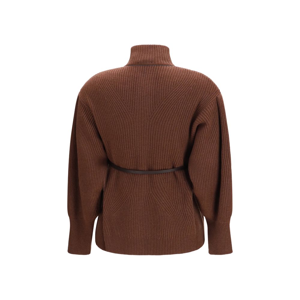 Brunello Cucinelli Brown Wool Oves Aries Cardigan - Timeless Luxury