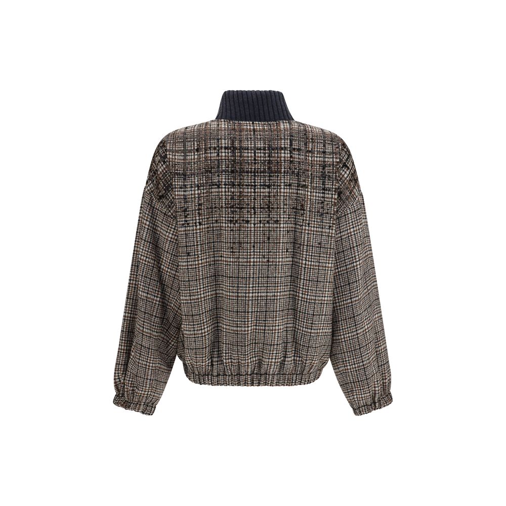 Indulge in the Brunello Cucinelli Beige Polyamide Full-Length Jacket, a masterpiece of alpaca and merino wool, where exceptional craftsmanship meets timeless elegance for the discerning individual.