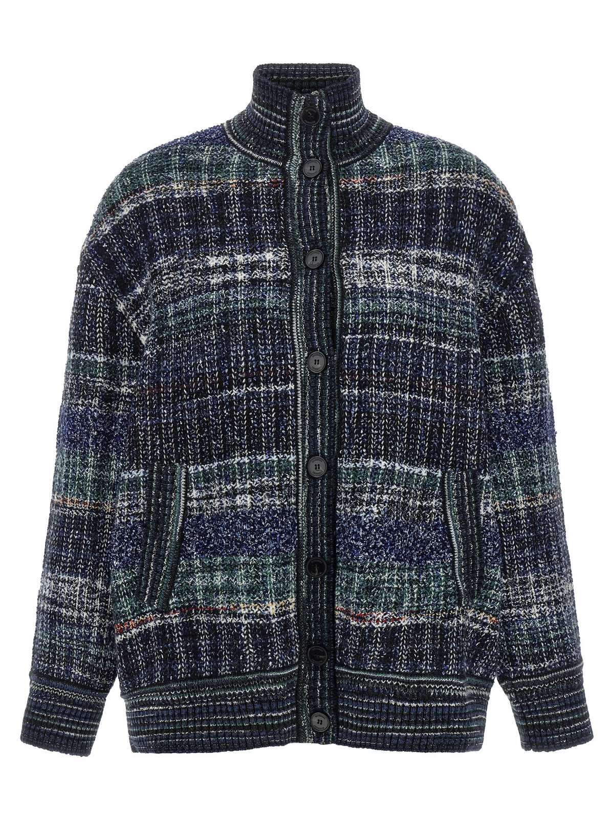 Missoni Blue Wool Cardigan - Timeless Luxury Knitwear Elegance