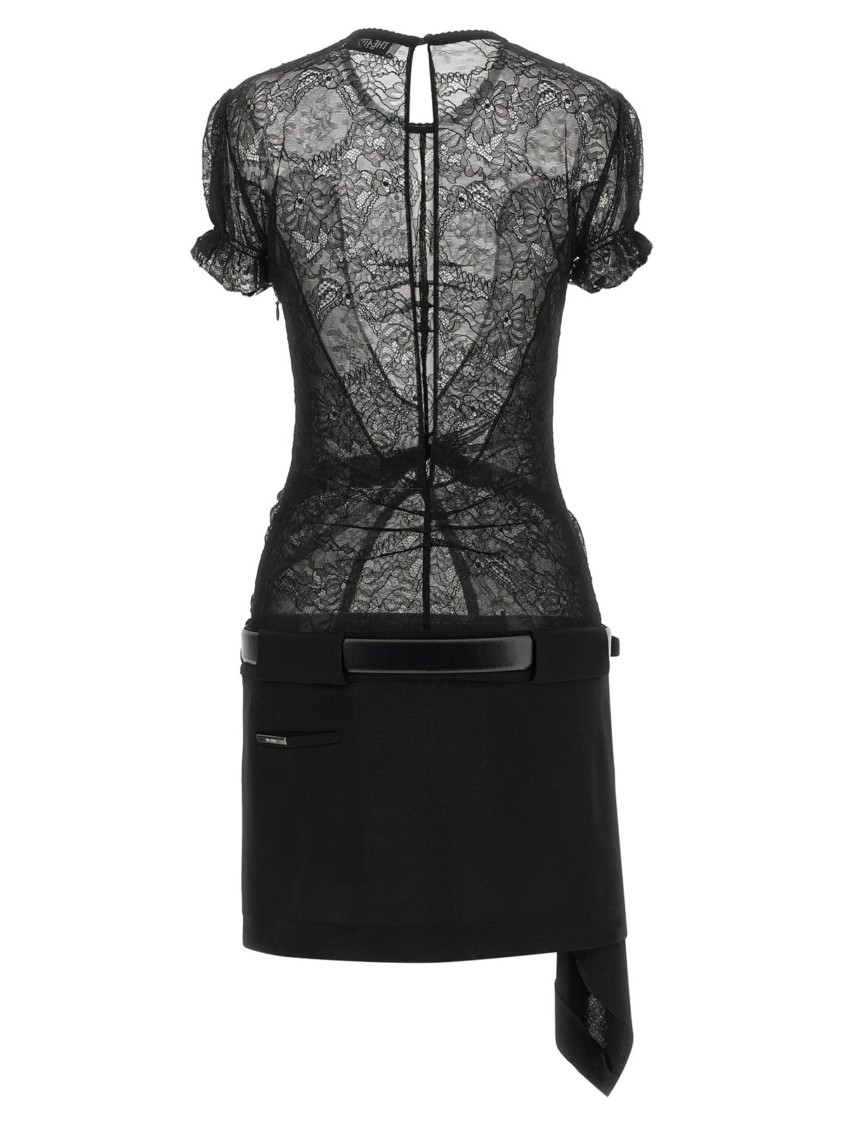 The Attico Black Polyamide Short Dress - Exquisite Haute Couture
