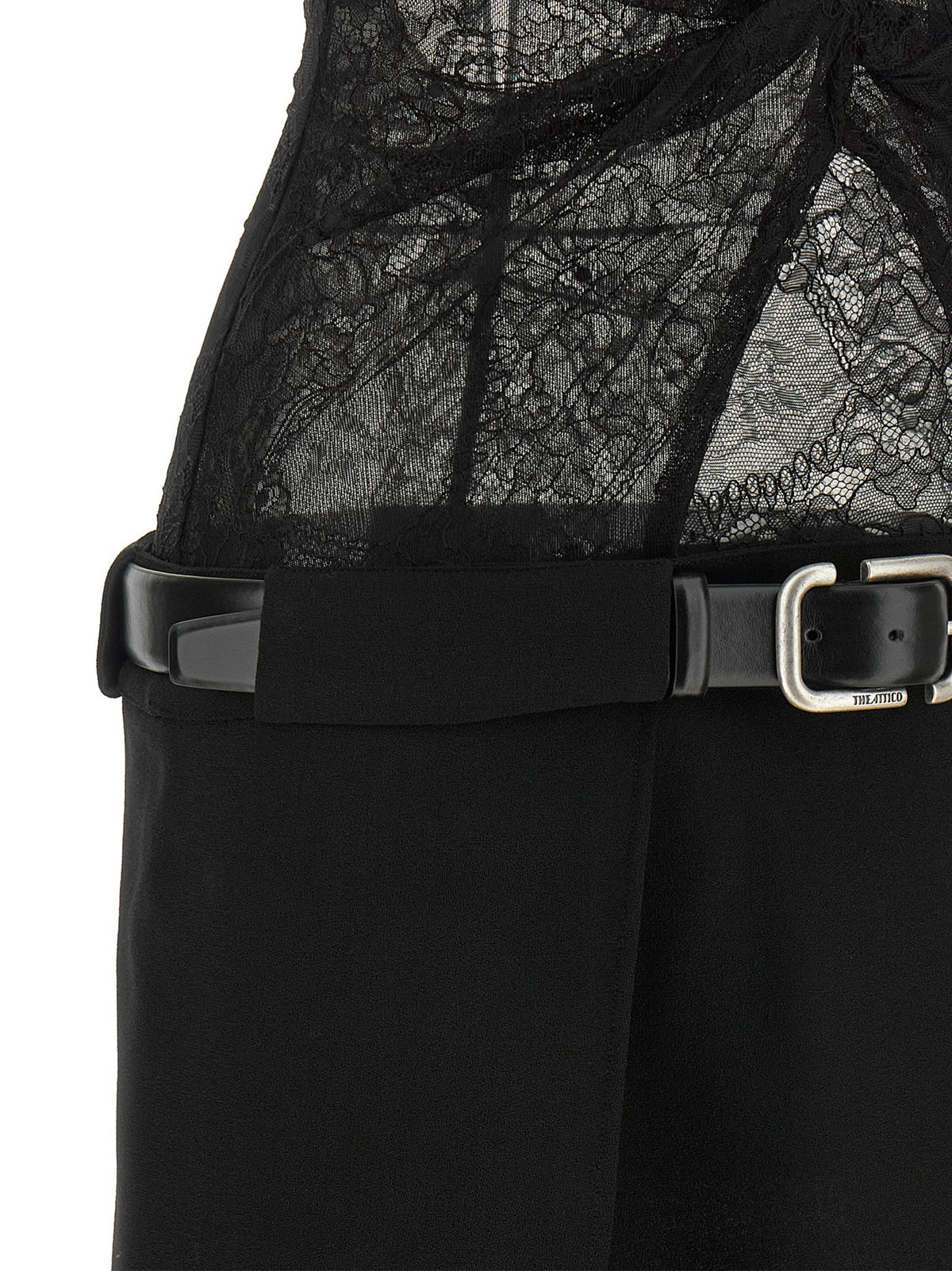 The Attico Black Polyamide Short Dress - Exquisite Haute Couture