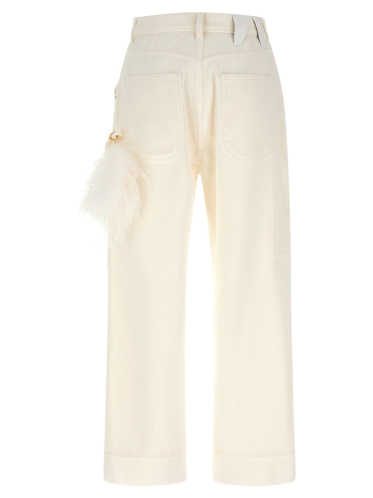 Darkpark White Cotton Casual Pants - Elevate Your Luxe Wardrobe