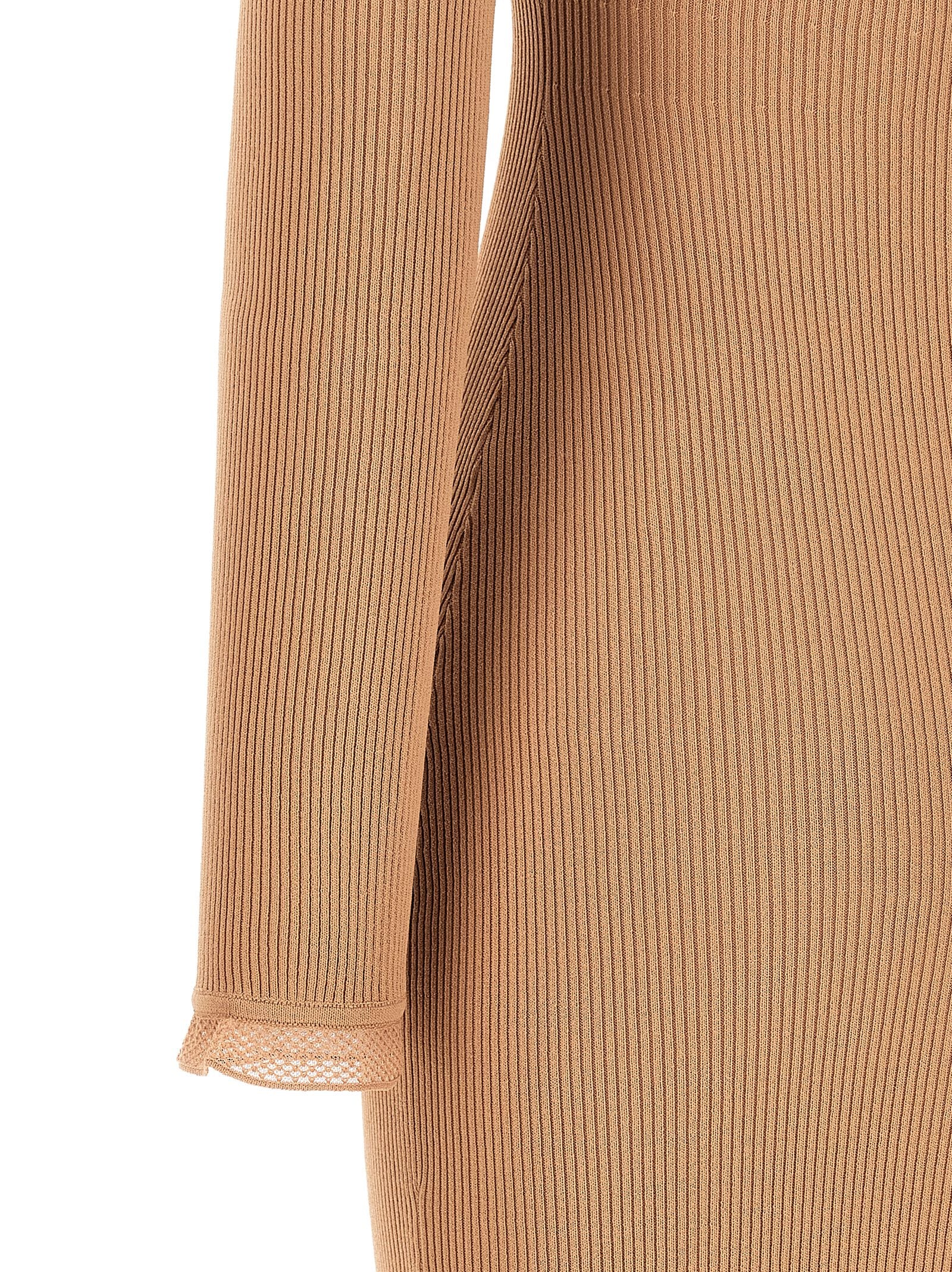 Elisabetta Franchi Beige Viscose Midi Dress