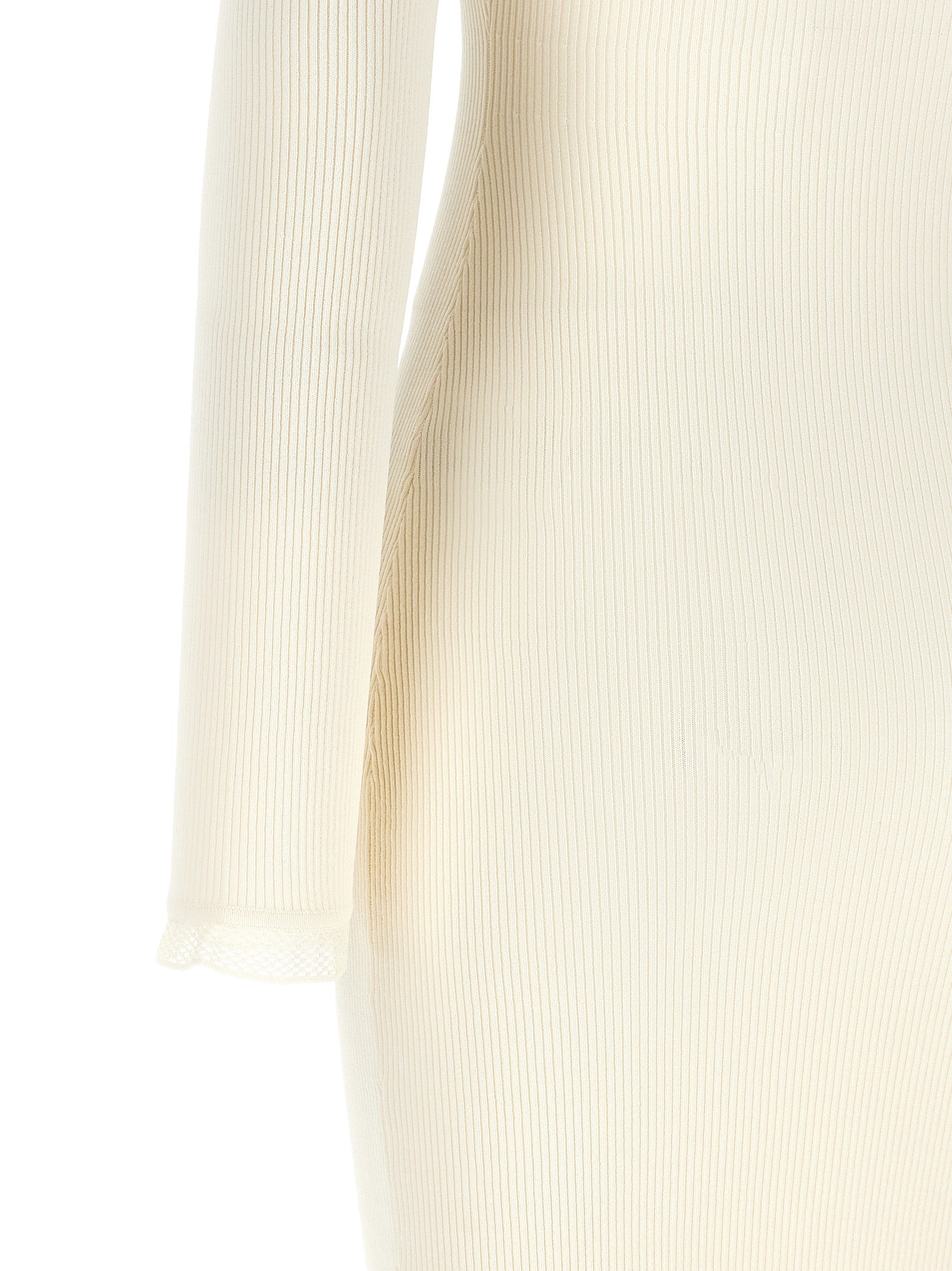 Elisabetta Franchi White Viscose Midi Dress