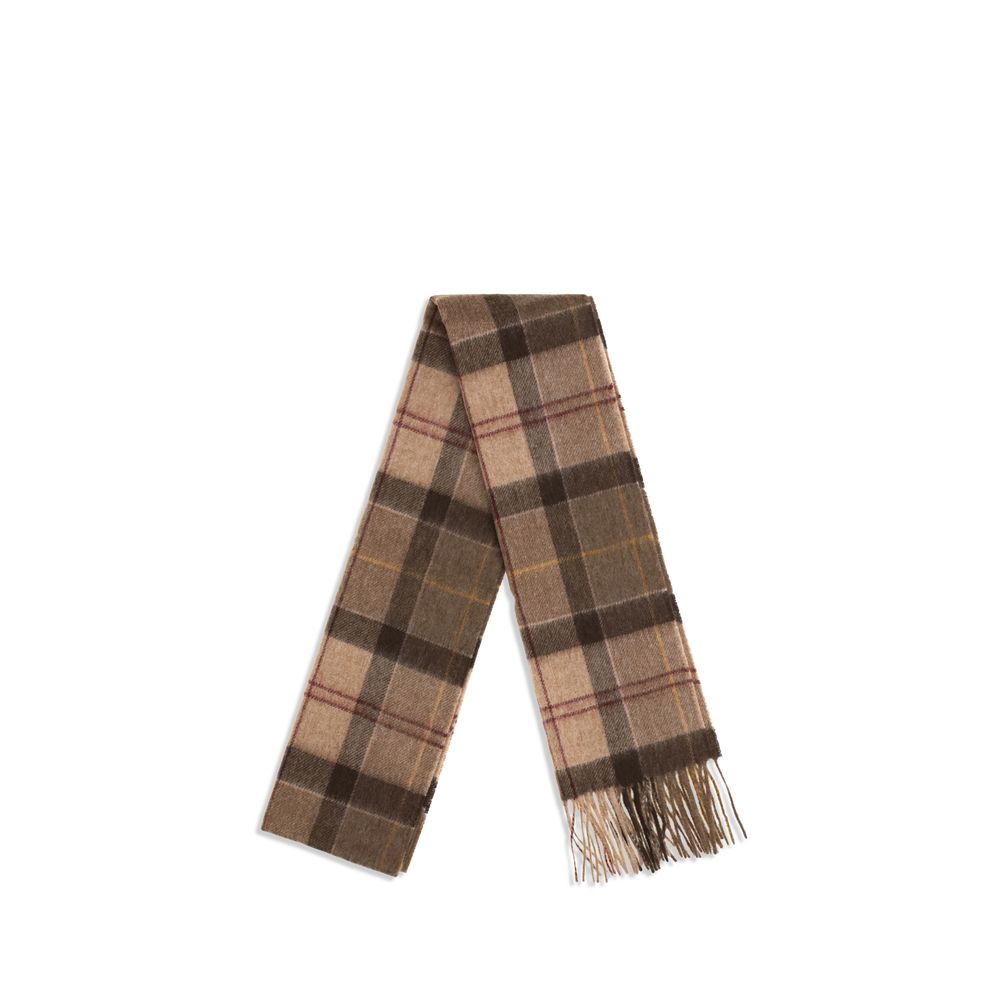 Experience the Barbour Beige Wool Oves Aries Scarf, a luxurious blend of Merino wool and Kashmir, embodying timeless elegance and sophisticated warmth for discerning tastes.