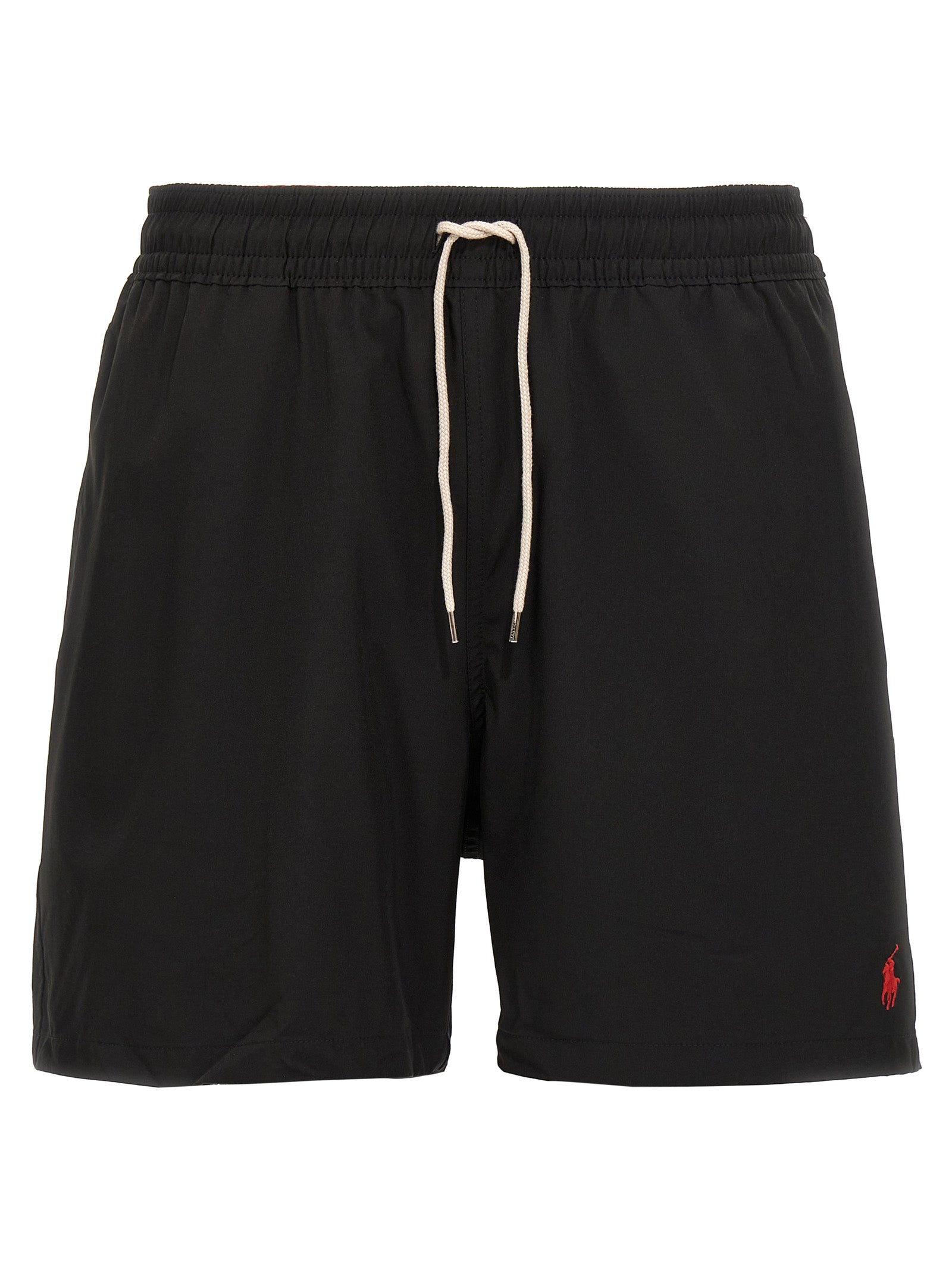 Indulge in the sophistication of Polo Ralph Lauren Black Polyester Swim Shorts, crafted for elegance and comfort, perfect for luxurious summer escapades.
