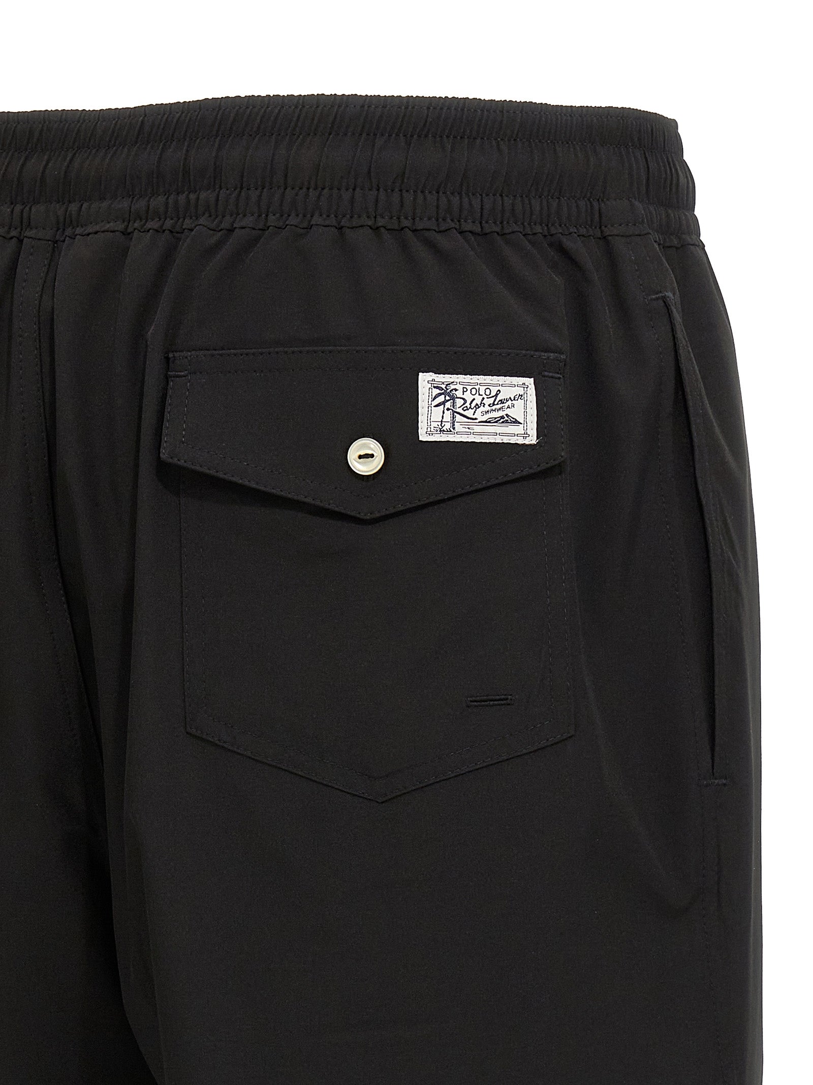 Indulge in the sophistication of Polo Ralph Lauren Black Polyester Swim Shorts, crafted for elegance and comfort, perfect for luxurious summer escapes.