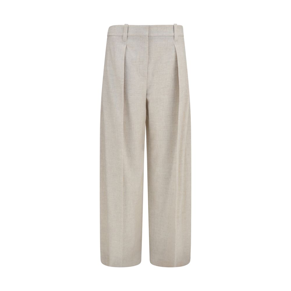 Brunello Cucinelli Beige Wool Dress Pants – Timeless Luxury Elegance