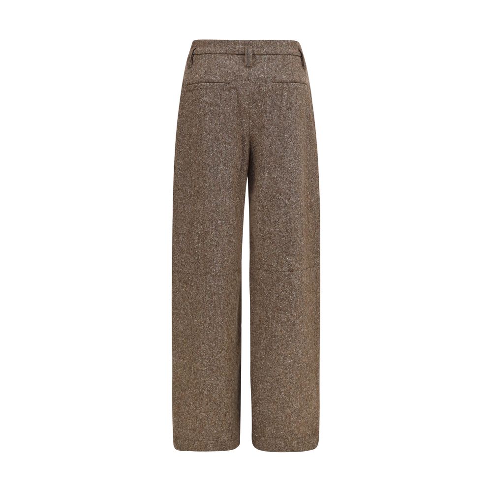 Brunello Cucinelli Brown Wool Casual Pants - Timeless Luxury Elegance