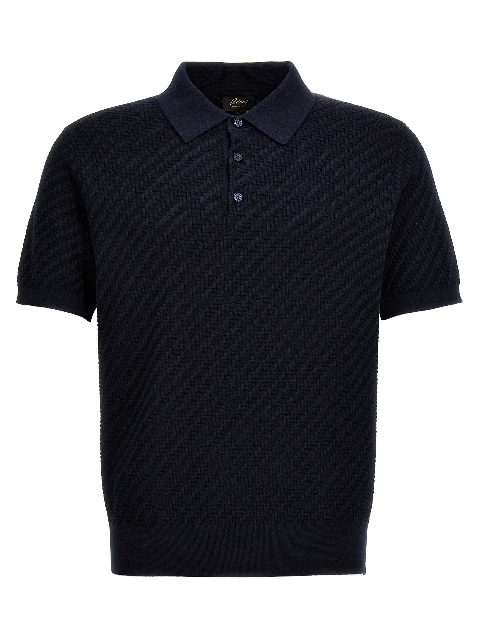 Brioni Blue Cotton Polo Shirt - Timeless Italian Luxury