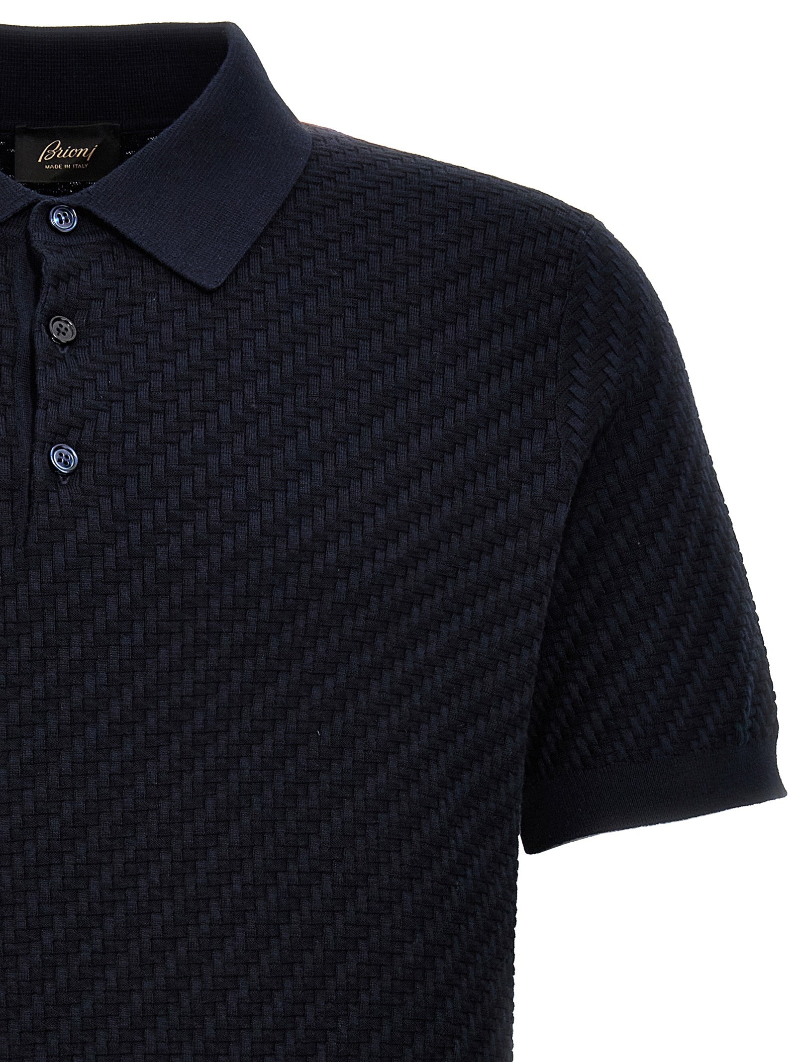 Brioni Blue Cotton Polo Shirt - Timeless Luxury for the Discerning