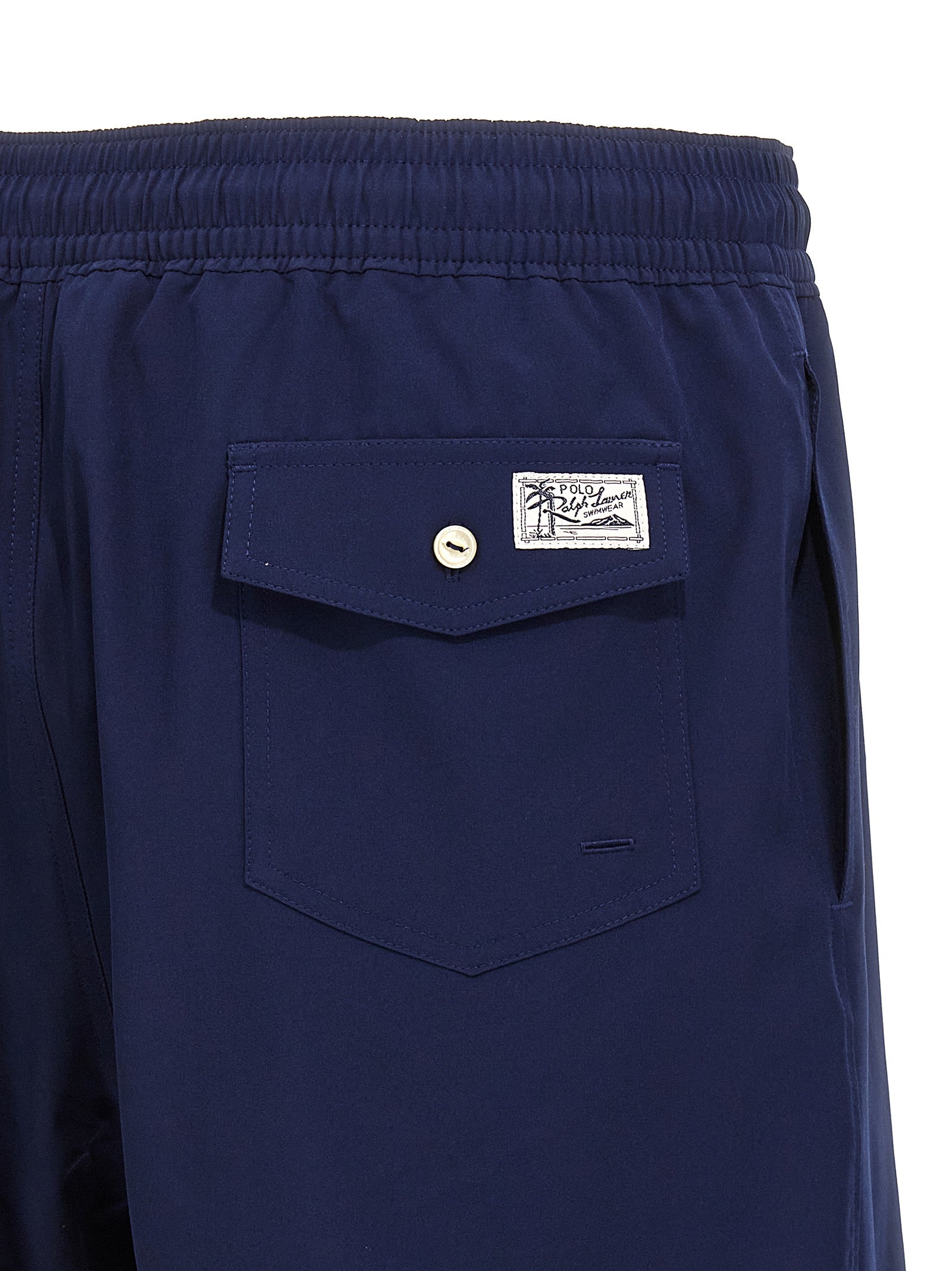Elevate your summer wardrobe with Polo Ralph Lauren Blue Polyester Bermuda Shorts, crafted for ultimate comfort and style, embodying sophistication and effortless allure.