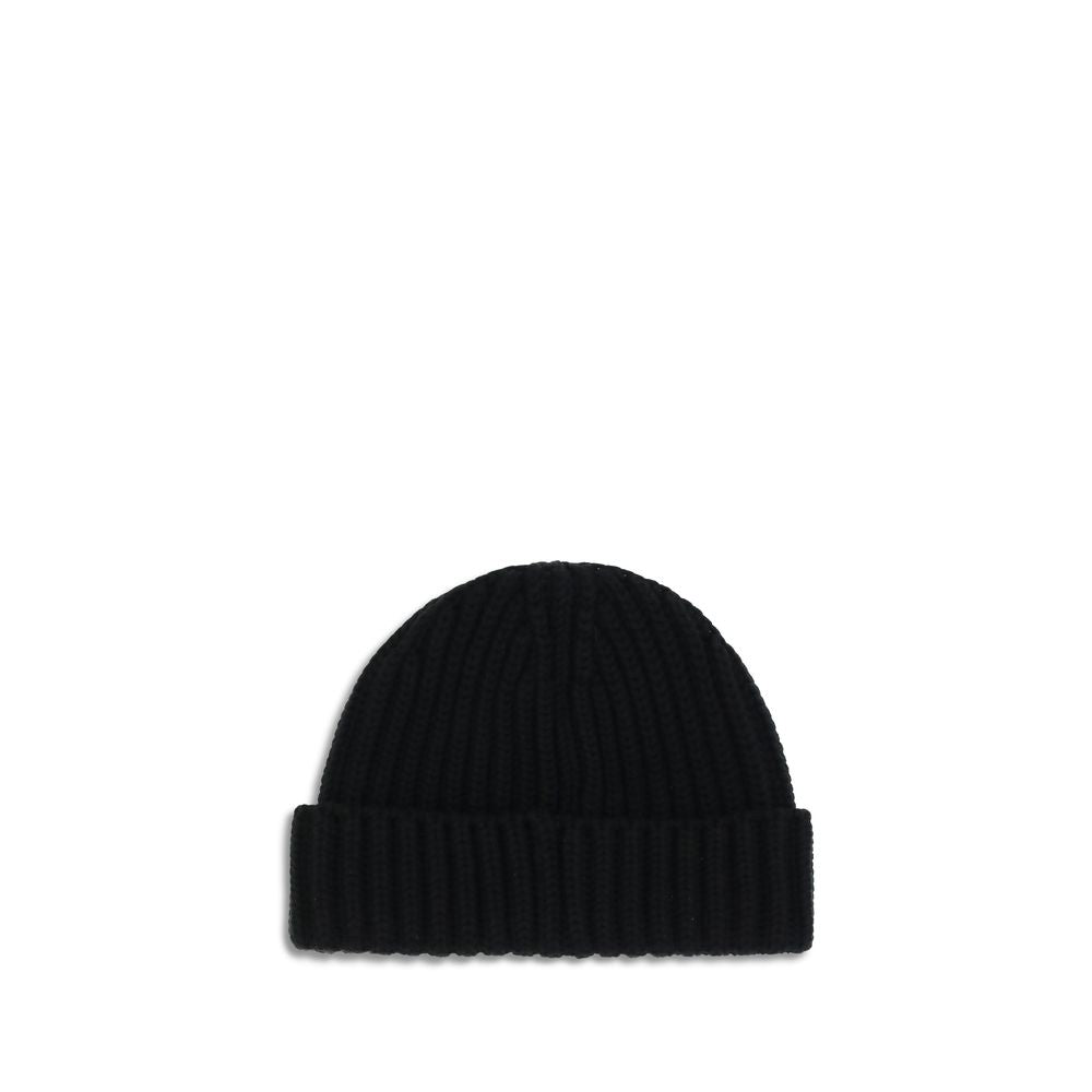 Prada Black Wool Oves Aries Beanie - Luxe Winter Essential
