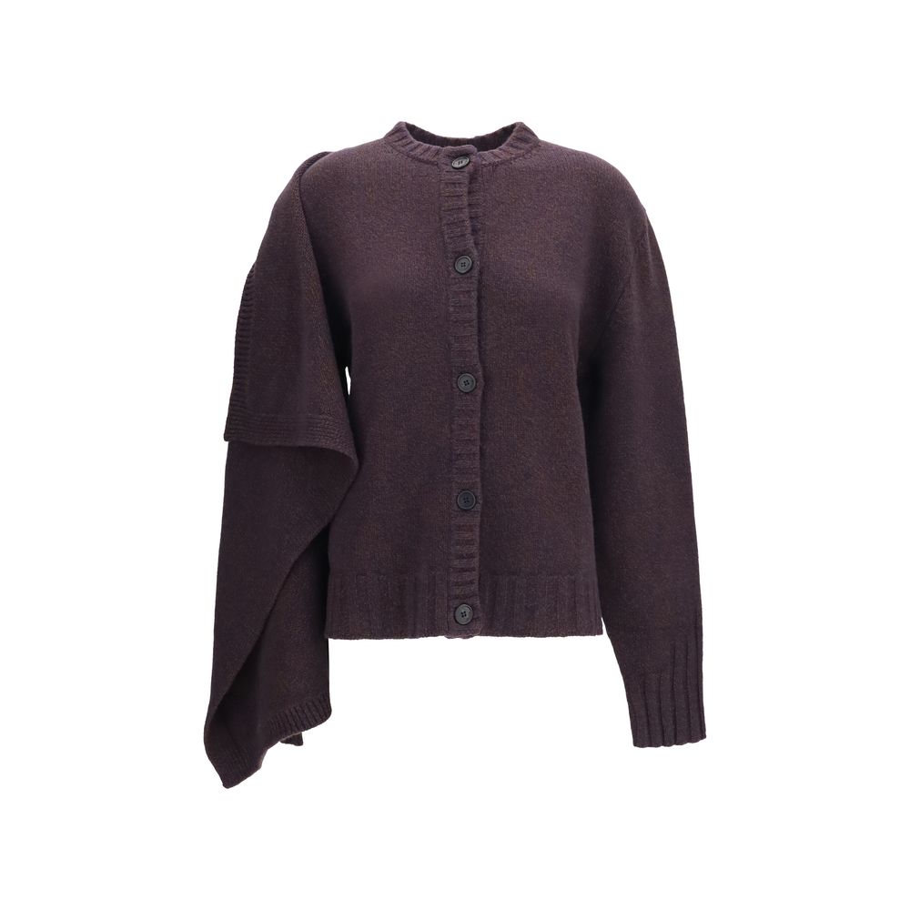 The Attico Brown Wool Oves Aries Cardigan - Timeless Luxury