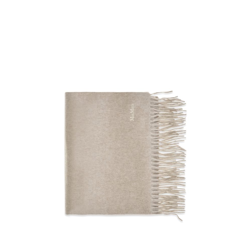 Experience the exquisite allure of the Max Mara Beige Cashmere Scarf, crafted from pure cashmere, embodying timeless luxury and refined elegance for every occasion.