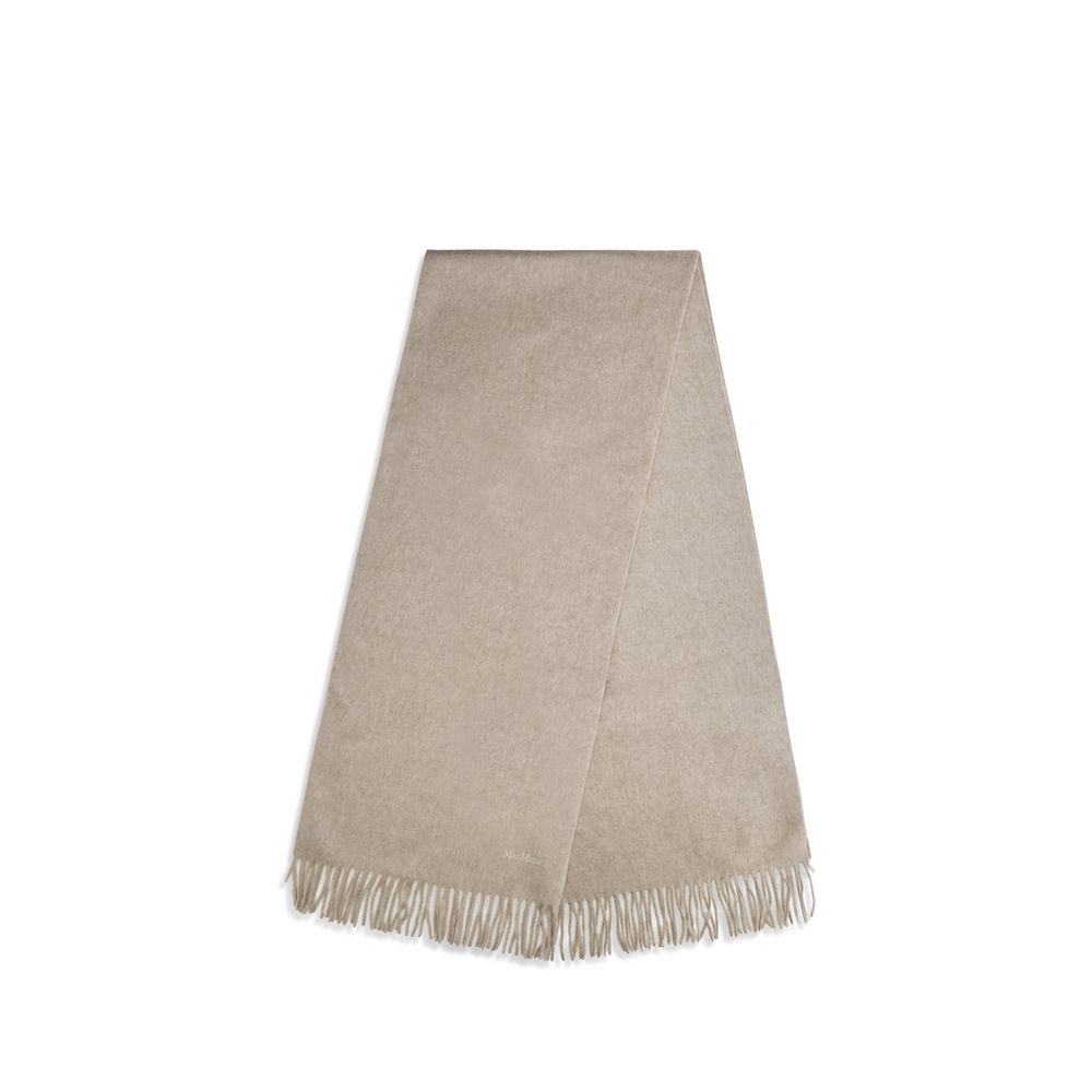 Discover the Max Mara Beige Cashmere Scarf, a masterpiece of pure cashmere from the AW26 collection, embodying timeless elegance and refined sophistication.