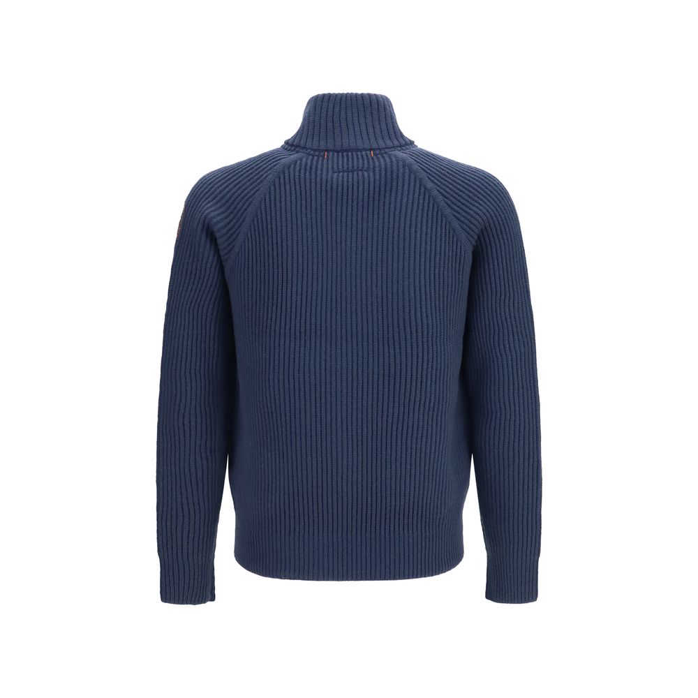 Parajumpers Olmo Hybrid Cardigan - Luxury Blue Wool-Blend Jacket