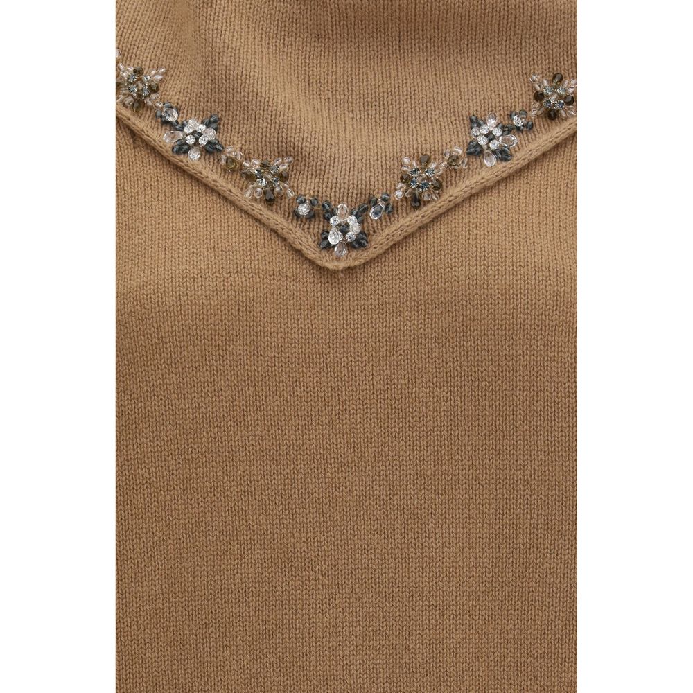 Prada Brown Cashmere Sweatshirt - Exquisite Luxury Redefined