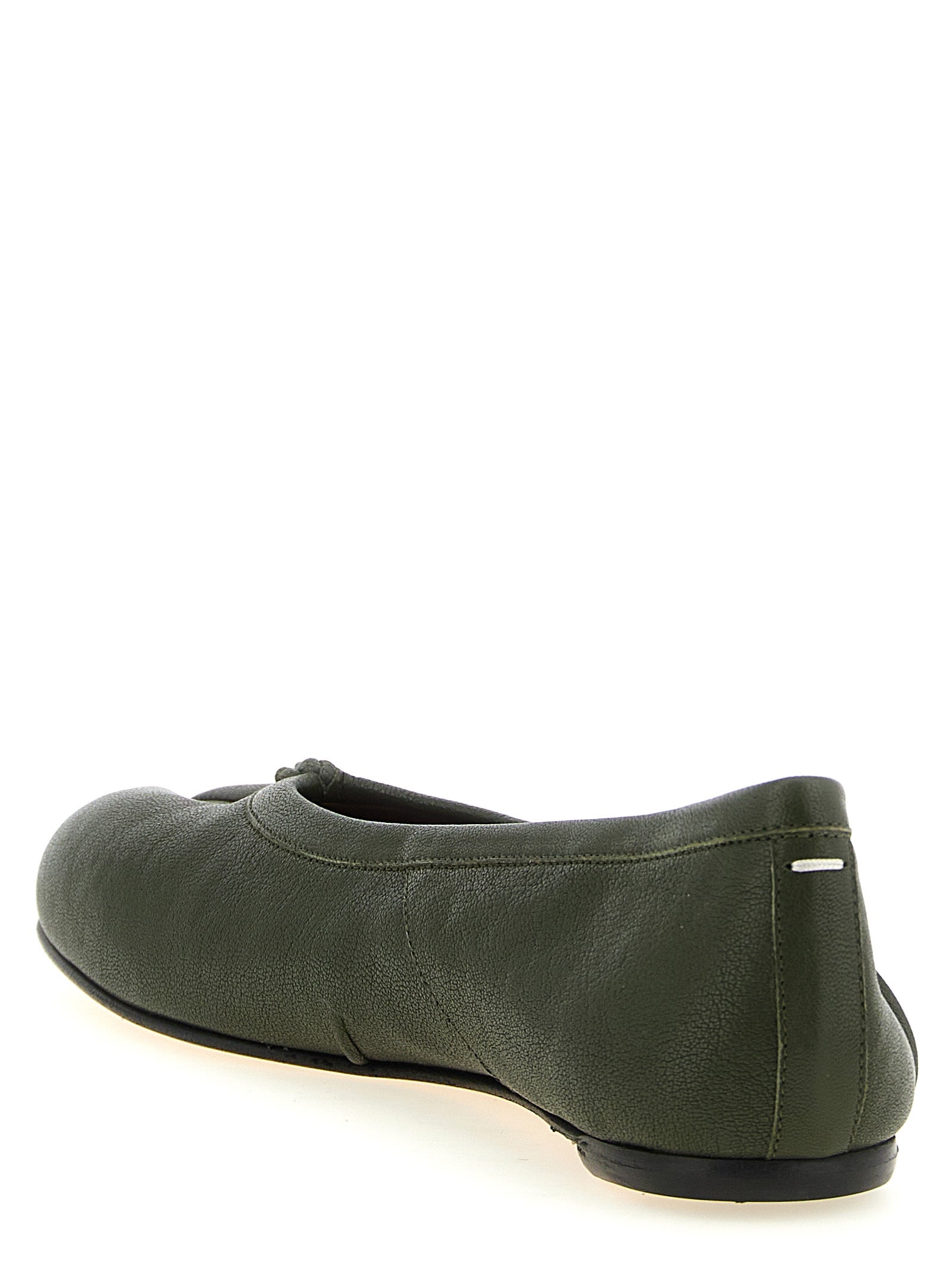 Elevate your style with Maison Margiela Bicolor Lambskin Ballet Flats, where exquisite craftsmanship meets a minimal aesthetic, perfect for the discerning fashion connoisseur.