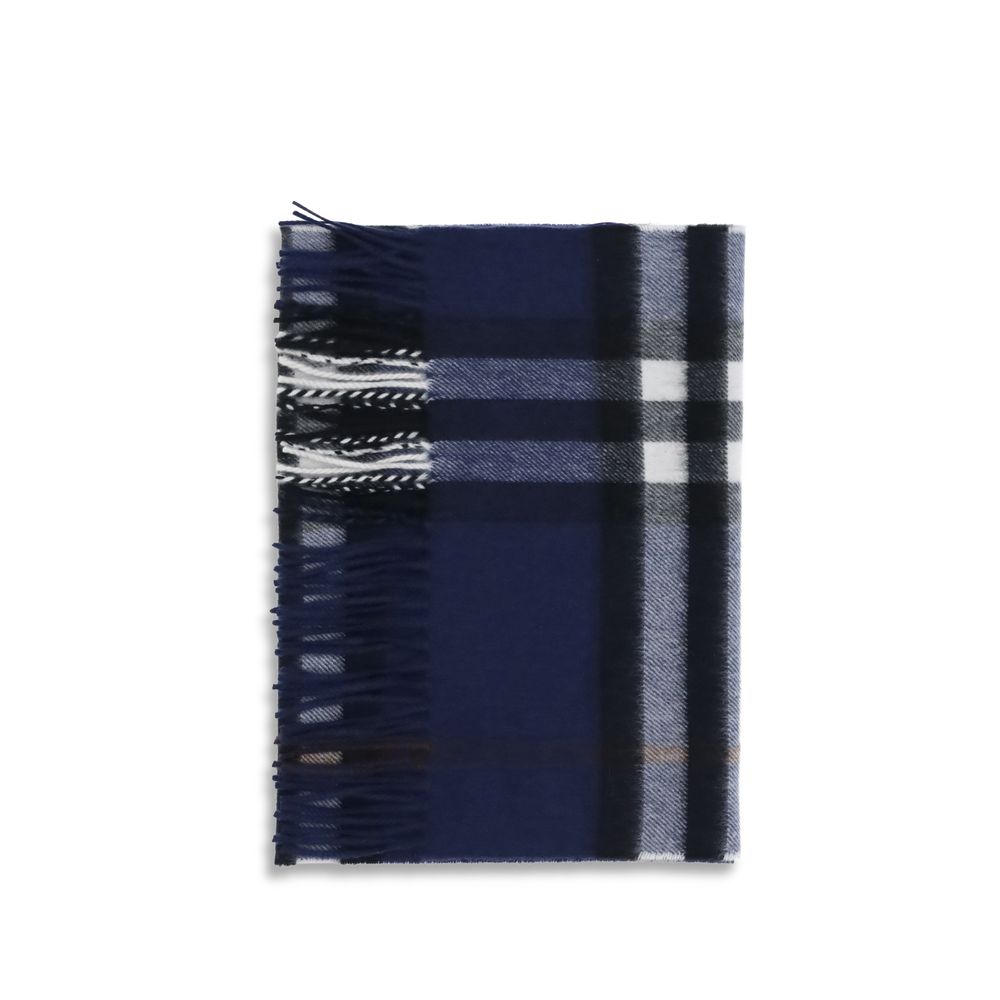 Burberry Blue Cashmere Scarf - Timeless Luxury Accessory