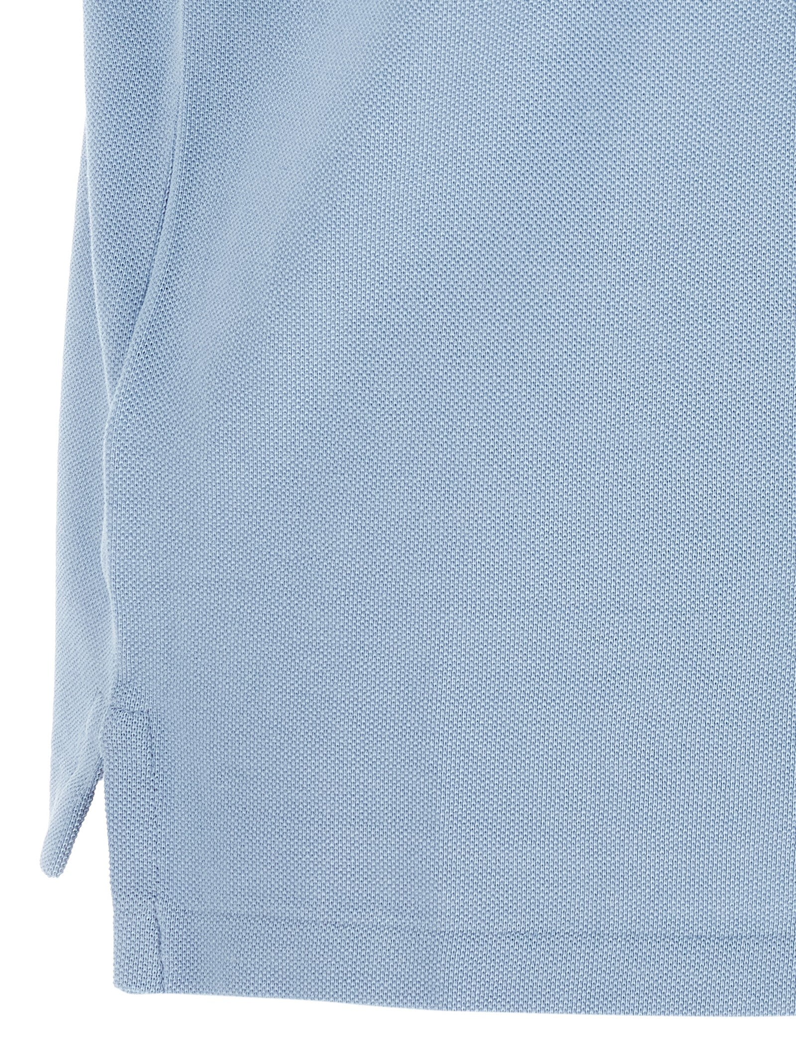 Experience the essence of luxury with the Polo Ralph Lauren Blue Cotton Polo Shirt, crafted from pure cotton piqué for timeless elegance and unparalleled comfort.