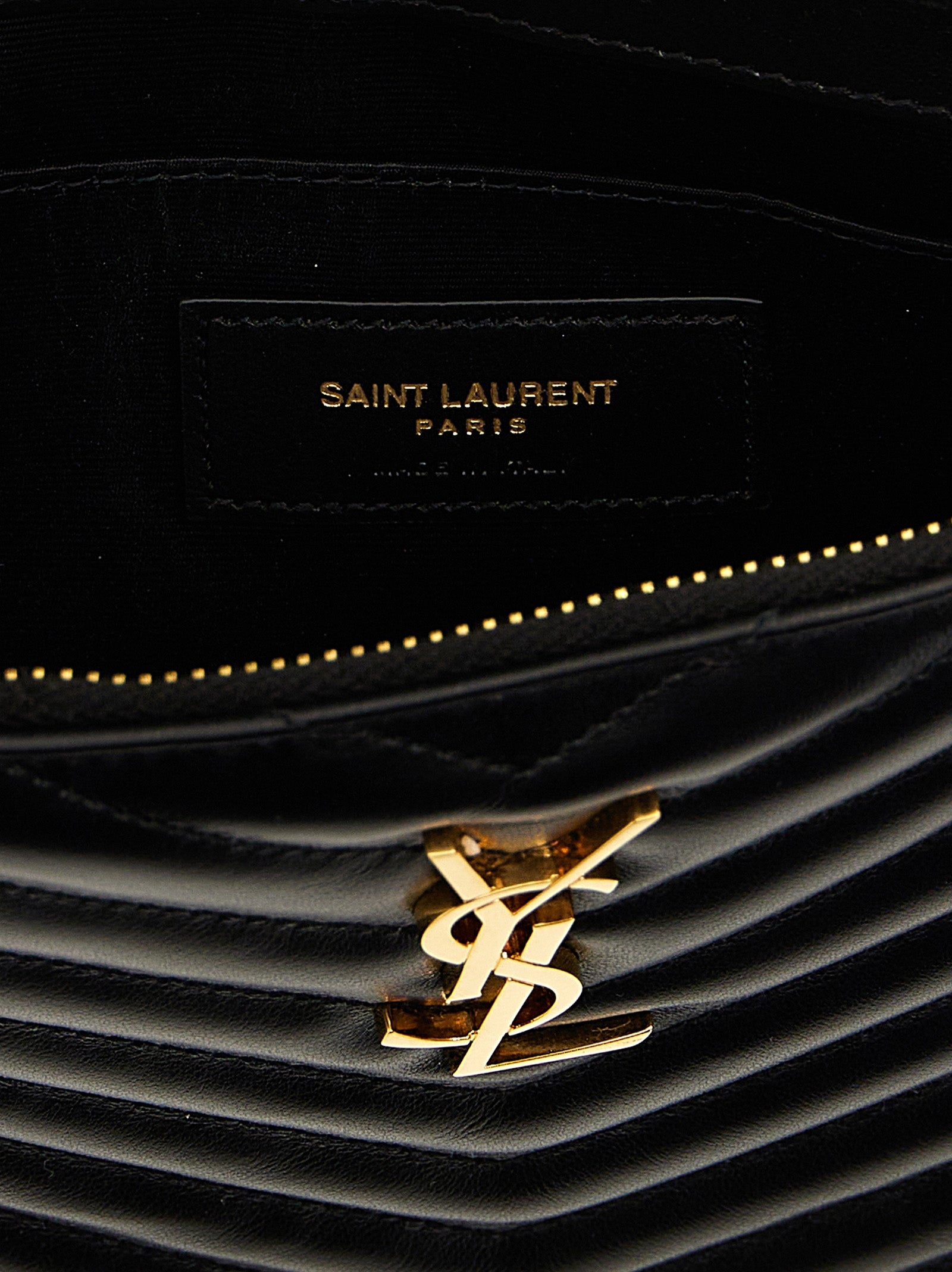 Saint Laurent Black Calfskin Clutch Bag - Timeless Luxury Elegance